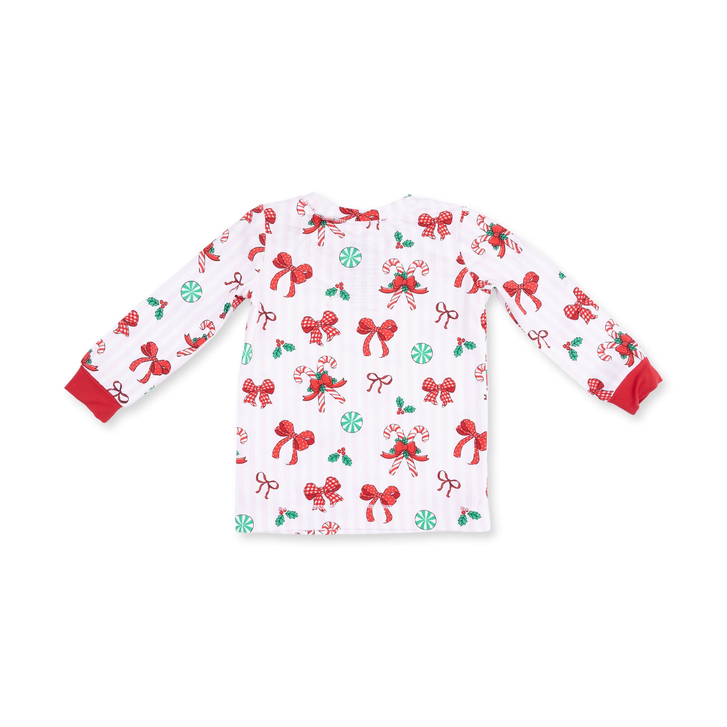 Bows & Candy Canes - Long Sleeve Loungewear Set