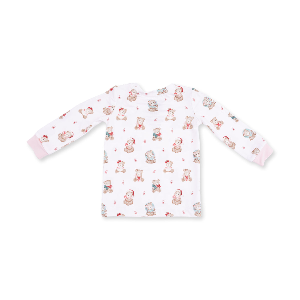 Christmas Teddy Bears Pink - Long Sleeve Loungewear Set