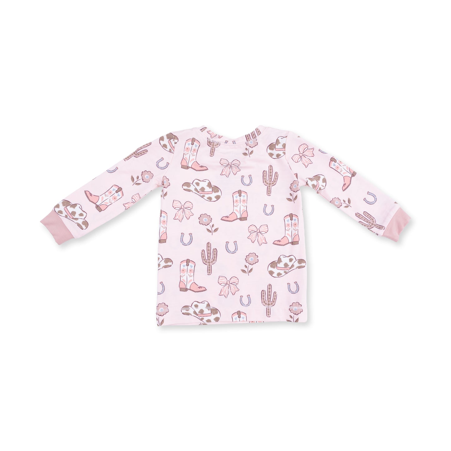 Cowgirl Boots and Bows - Long Sleeve Loungewear Set