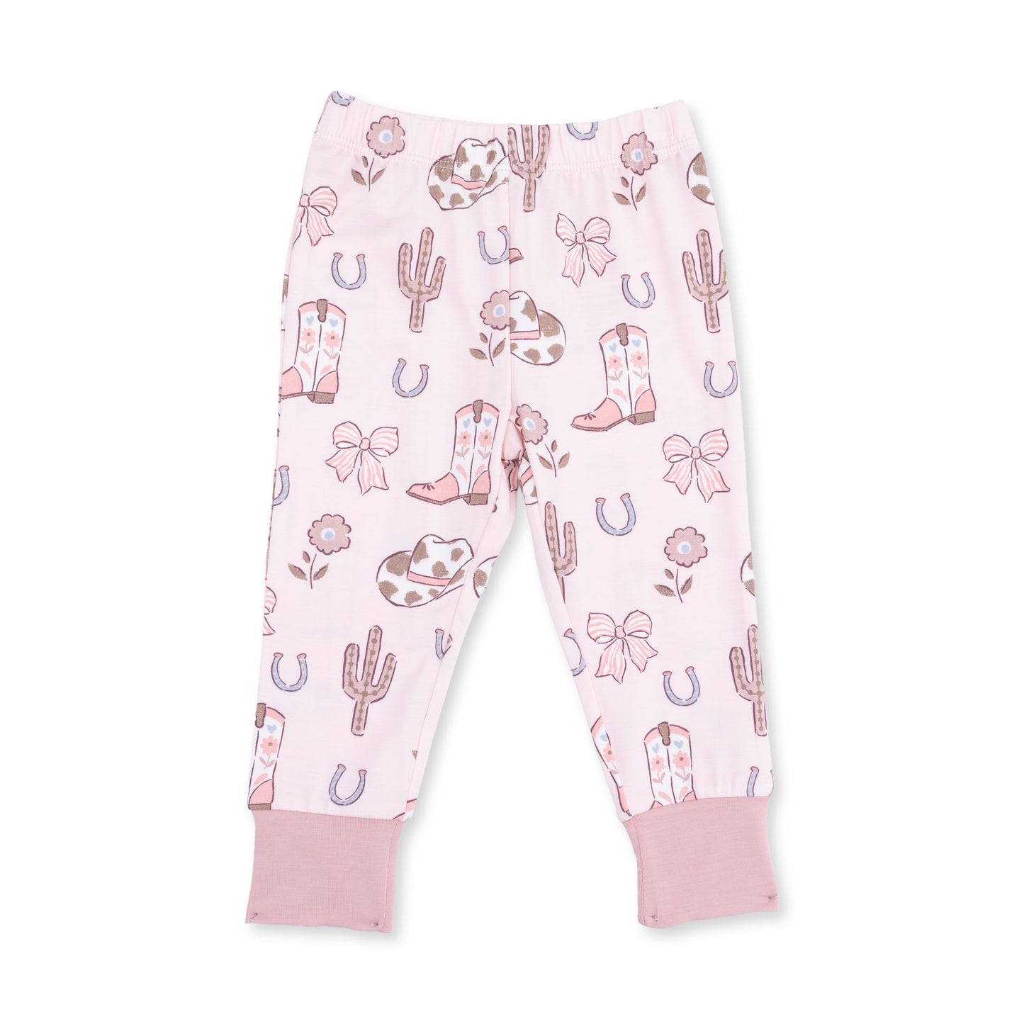 Cowgirl Boots and Bows - Long Sleeve Loungewear Set