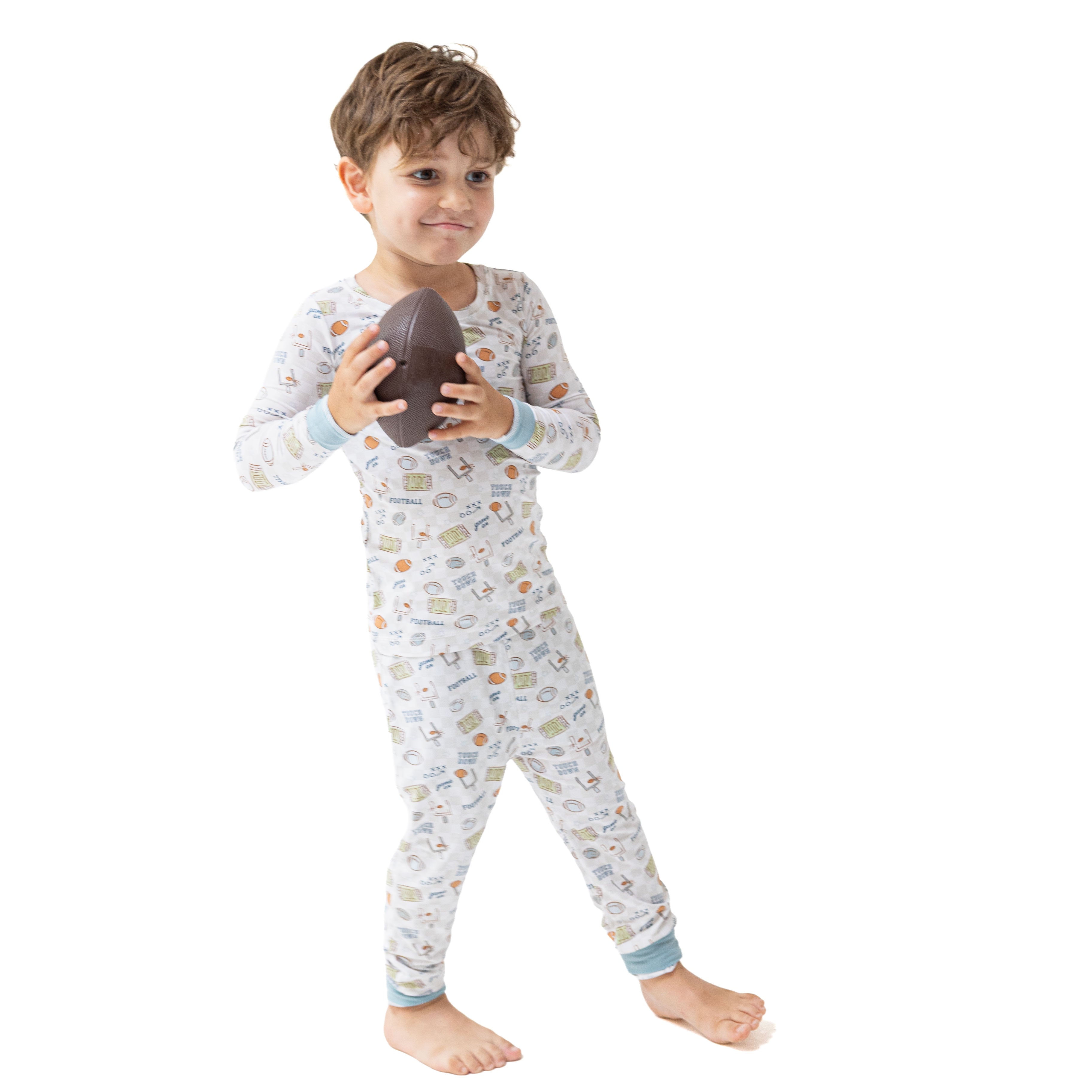 Football Check - Long Sleeve Loungewear Set