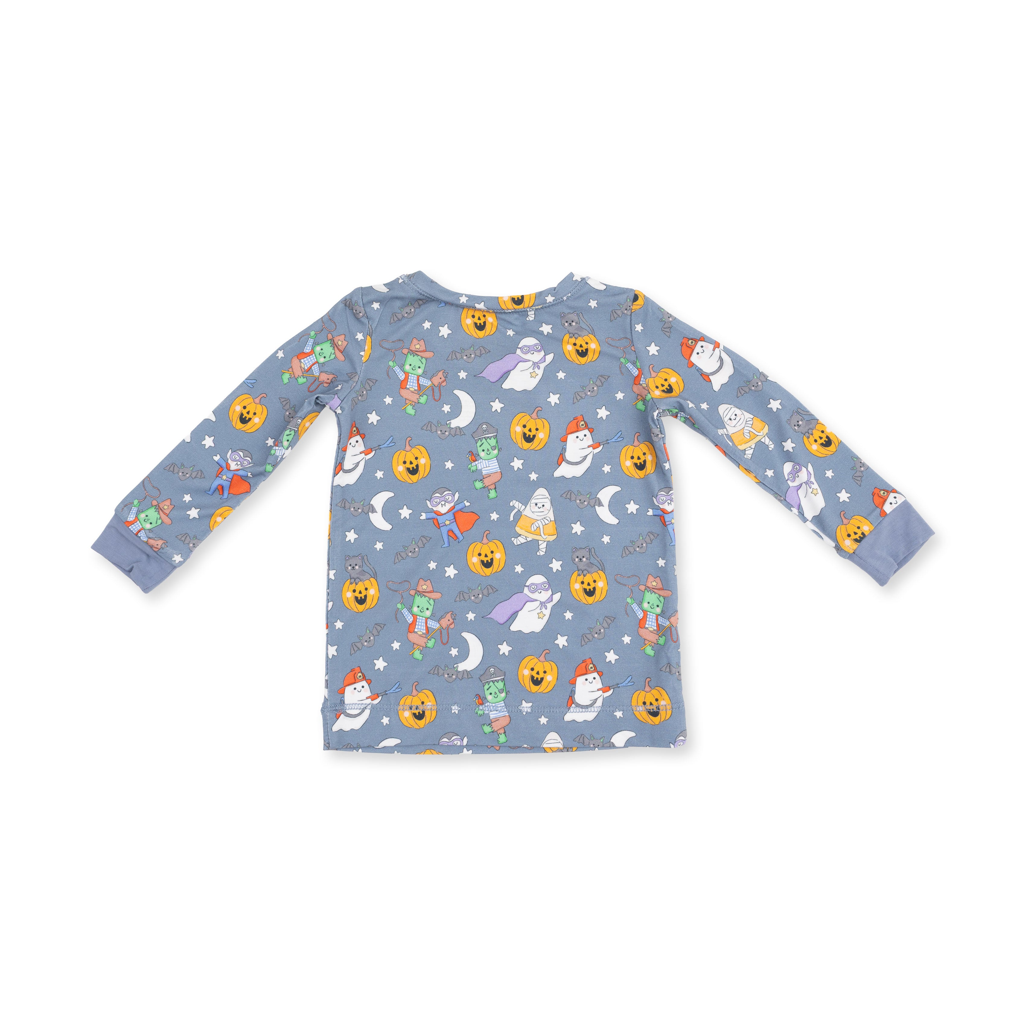 Halloween Monster Dress Up Blue - Long Sleeve Loungewear Set