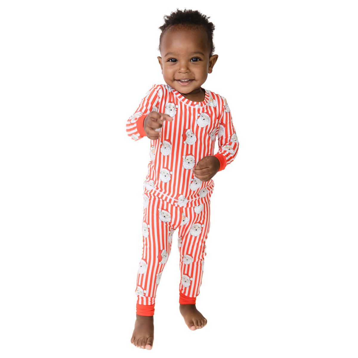 Vintage Santa Stripe - Long Sleeve Loungewear Set