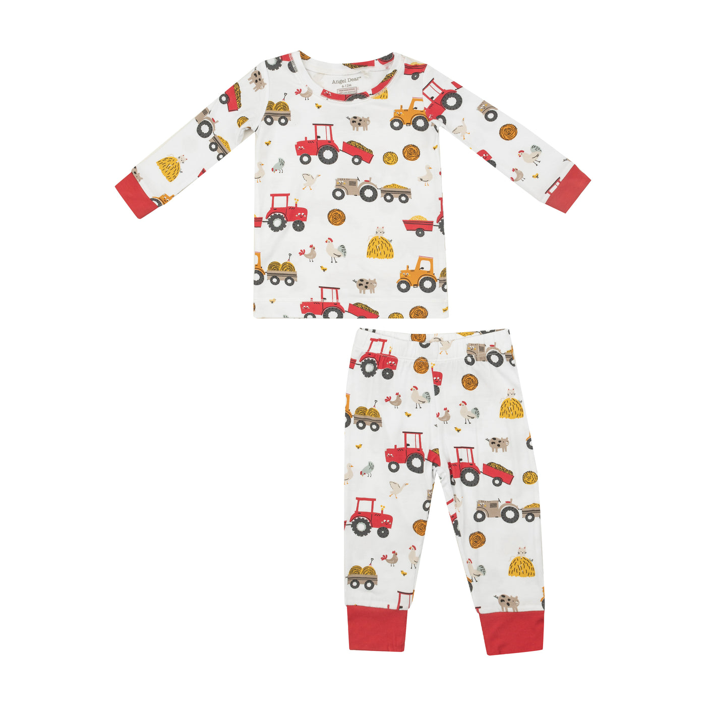 L/S Loungewear Set - Happy Tractors-Angel Dear