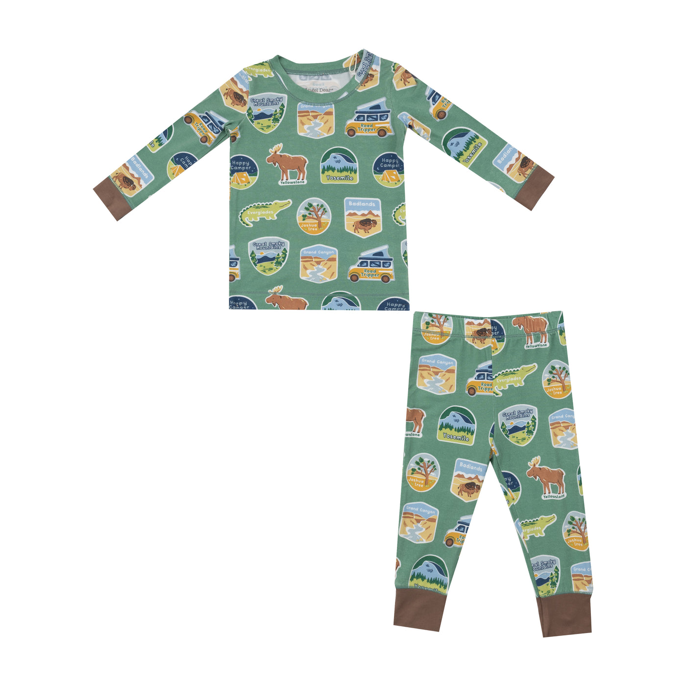 L/S Loungewear Set - National Park Stickers-Angel Dear