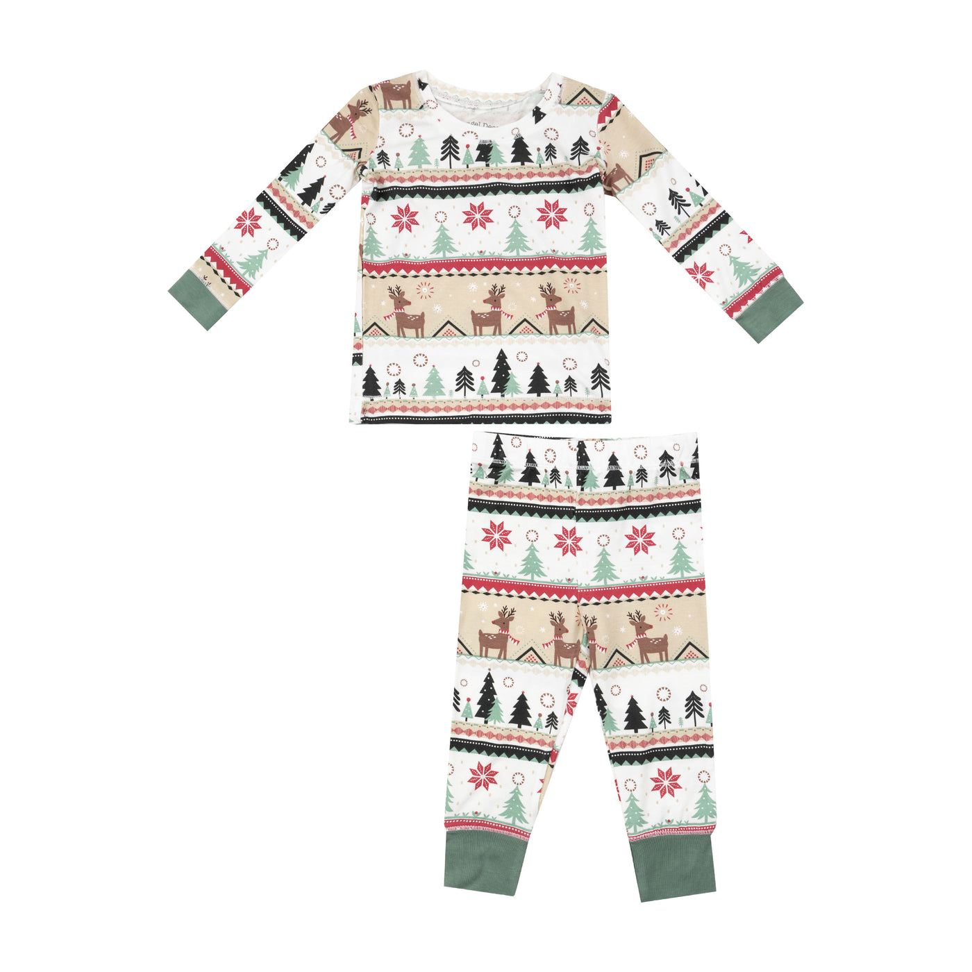 L/S Loungewear Set - Reindeer Fair Isle-Angel Dear