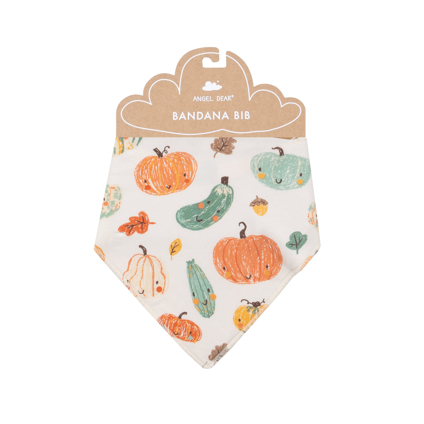 Bandana Bib - Crayon Pumpkins-Angel Dear