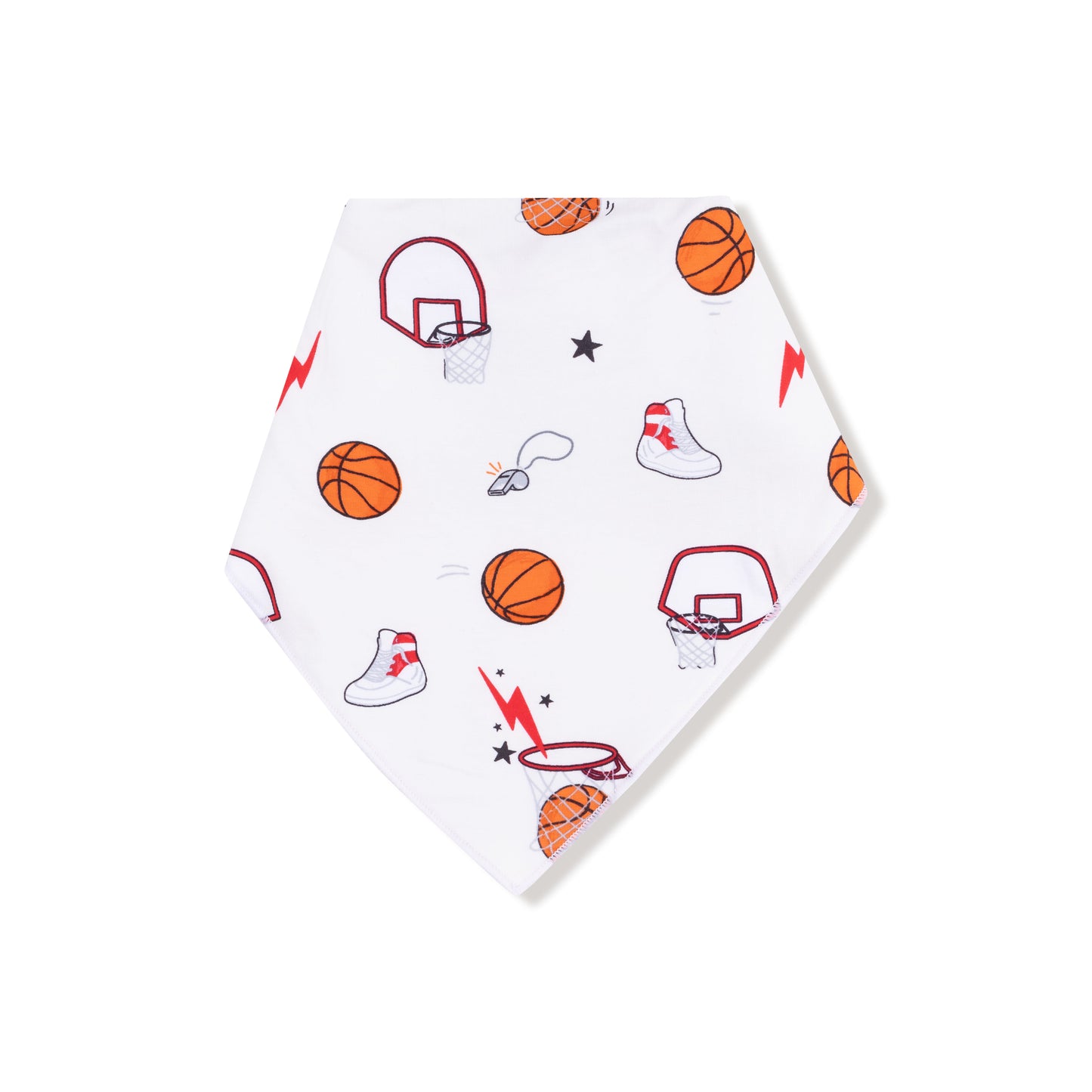 Bandana Bib in our  Basketball Uni print from Angel Dear