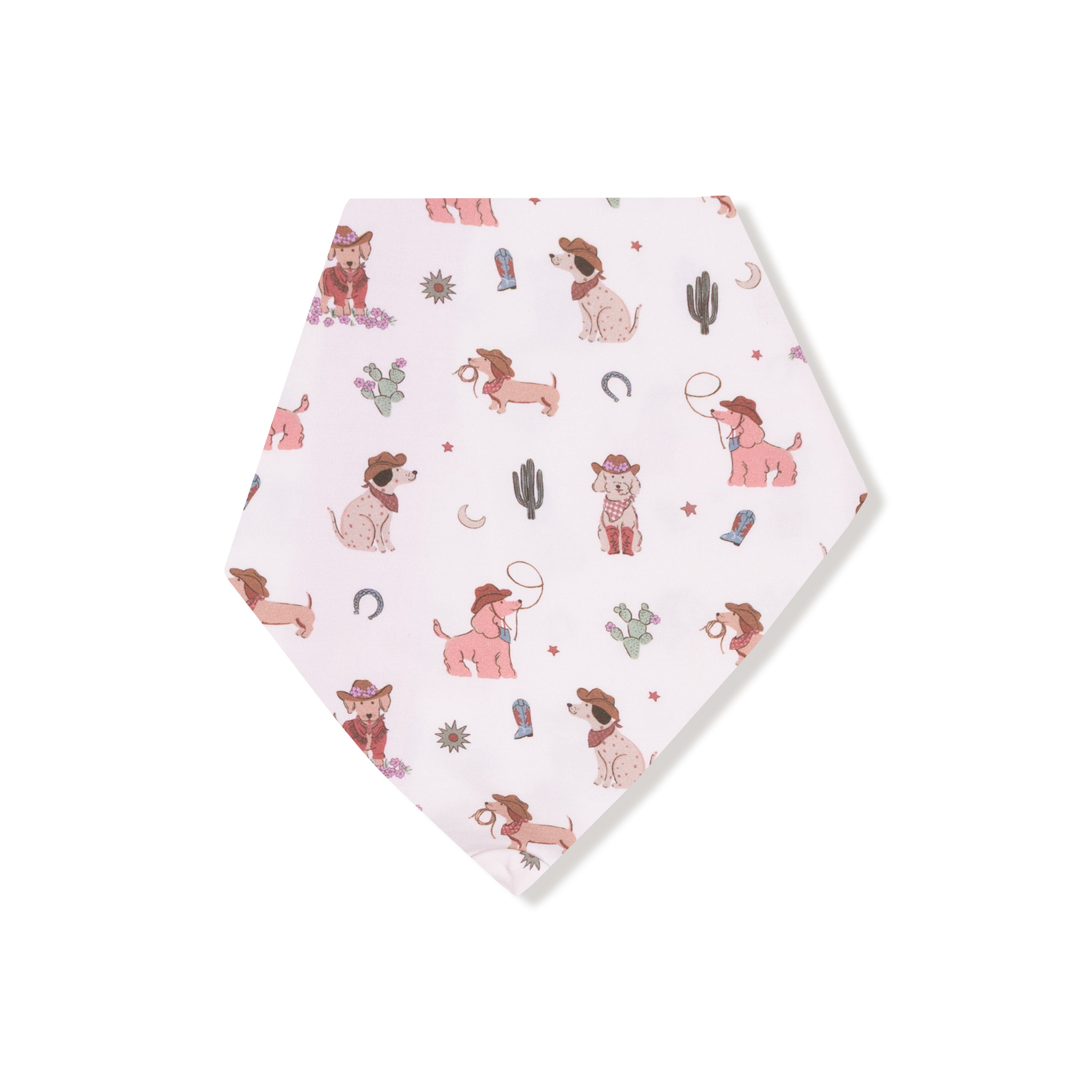 Bandana Bib in our  Cowgirl Dogs print from Angel Dear