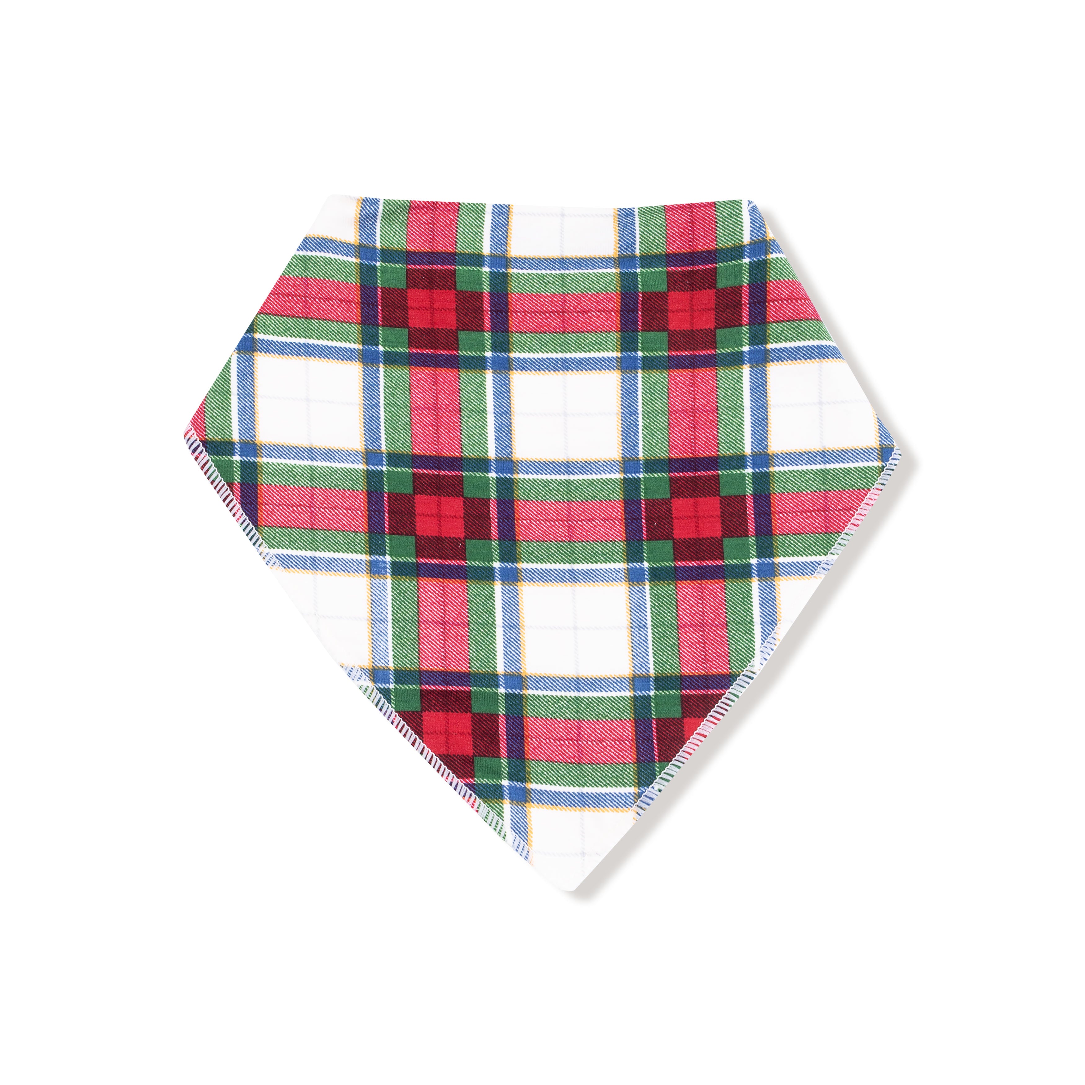 Bandana Bib in our  Holiday Plaid print from Angel Dear