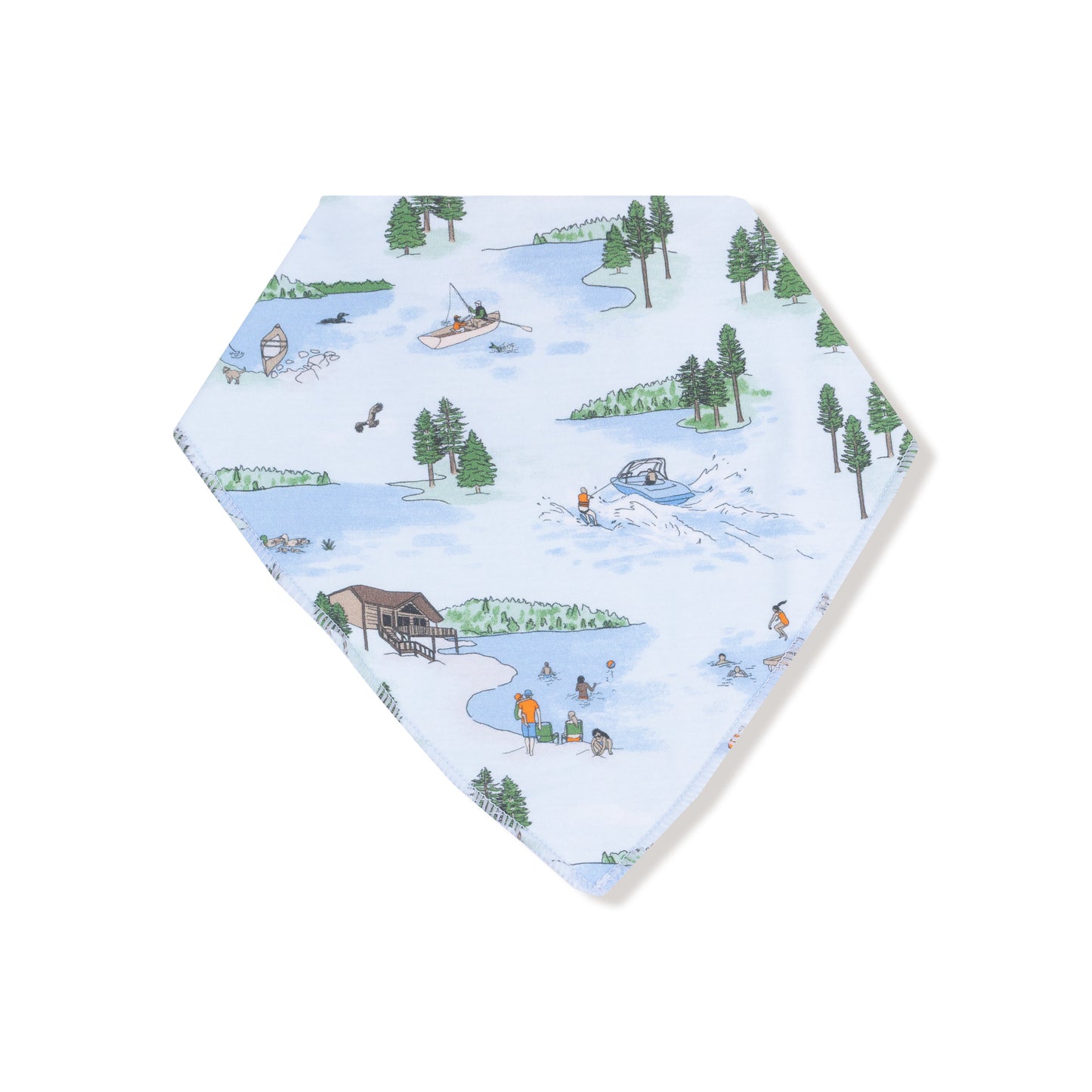 Bandana Bib in our  Lake Life print from Angel Dear