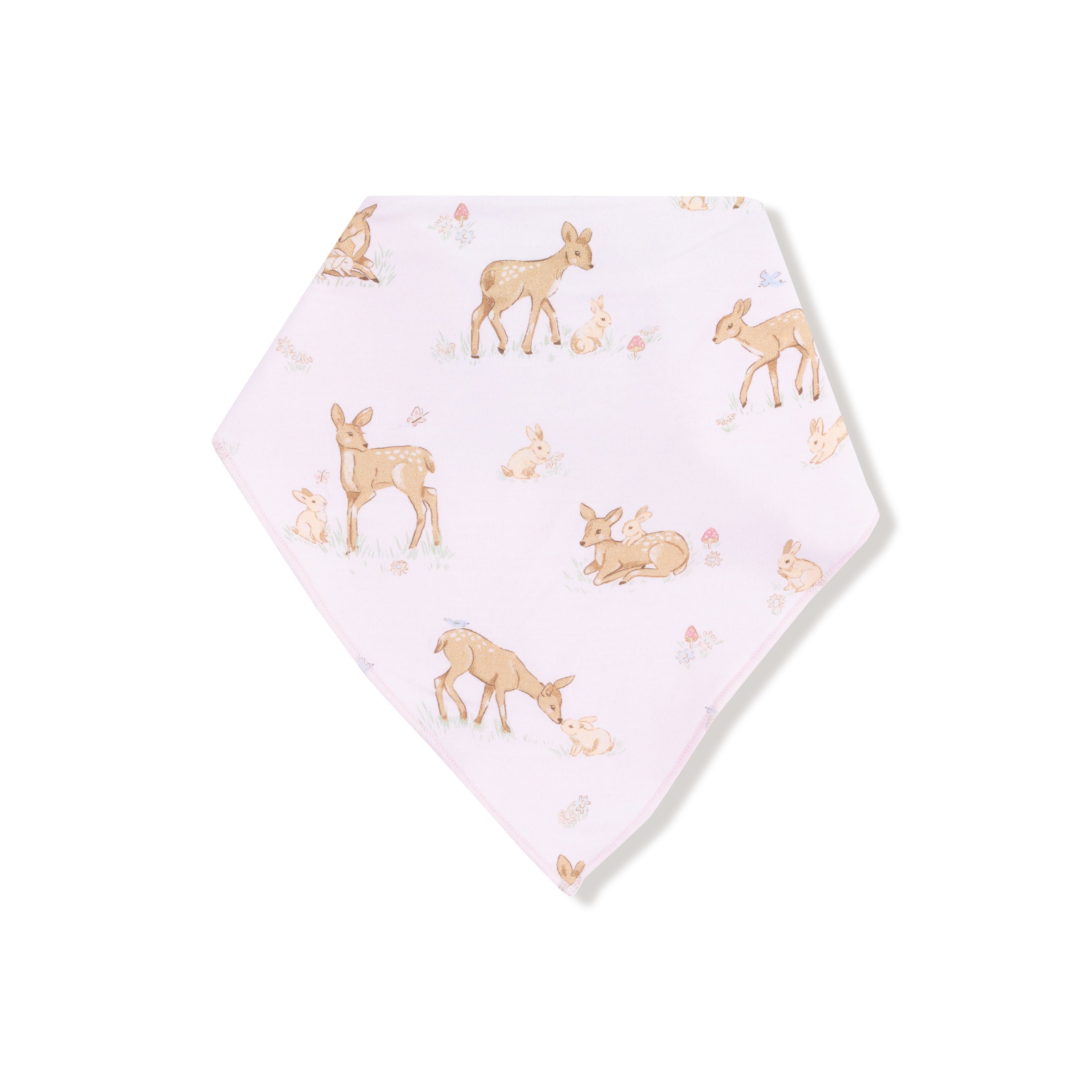 Bandana Bib in our  Little Fawn print from Angel Dear