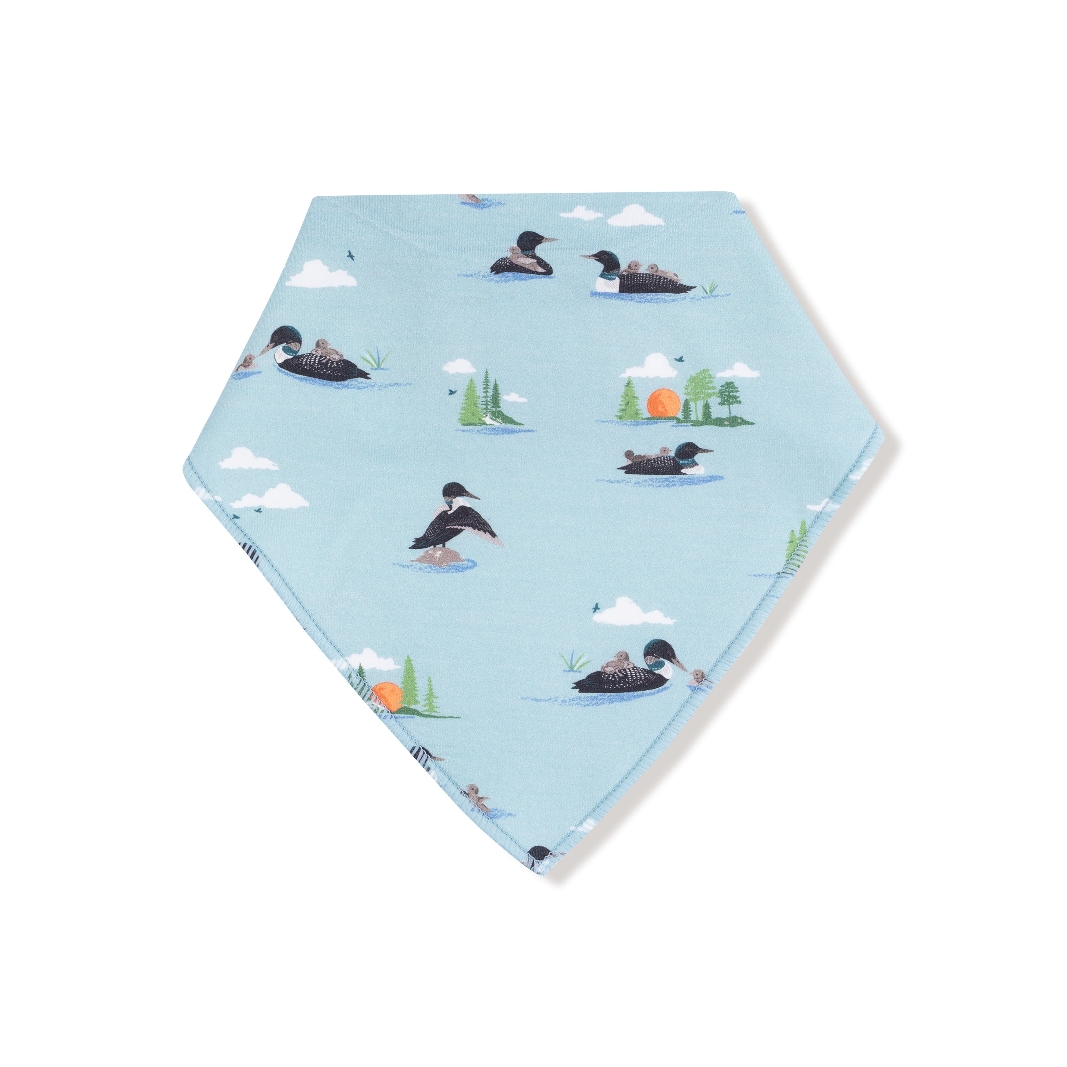 Bandana Bib in our  Loons print from Angel Dear