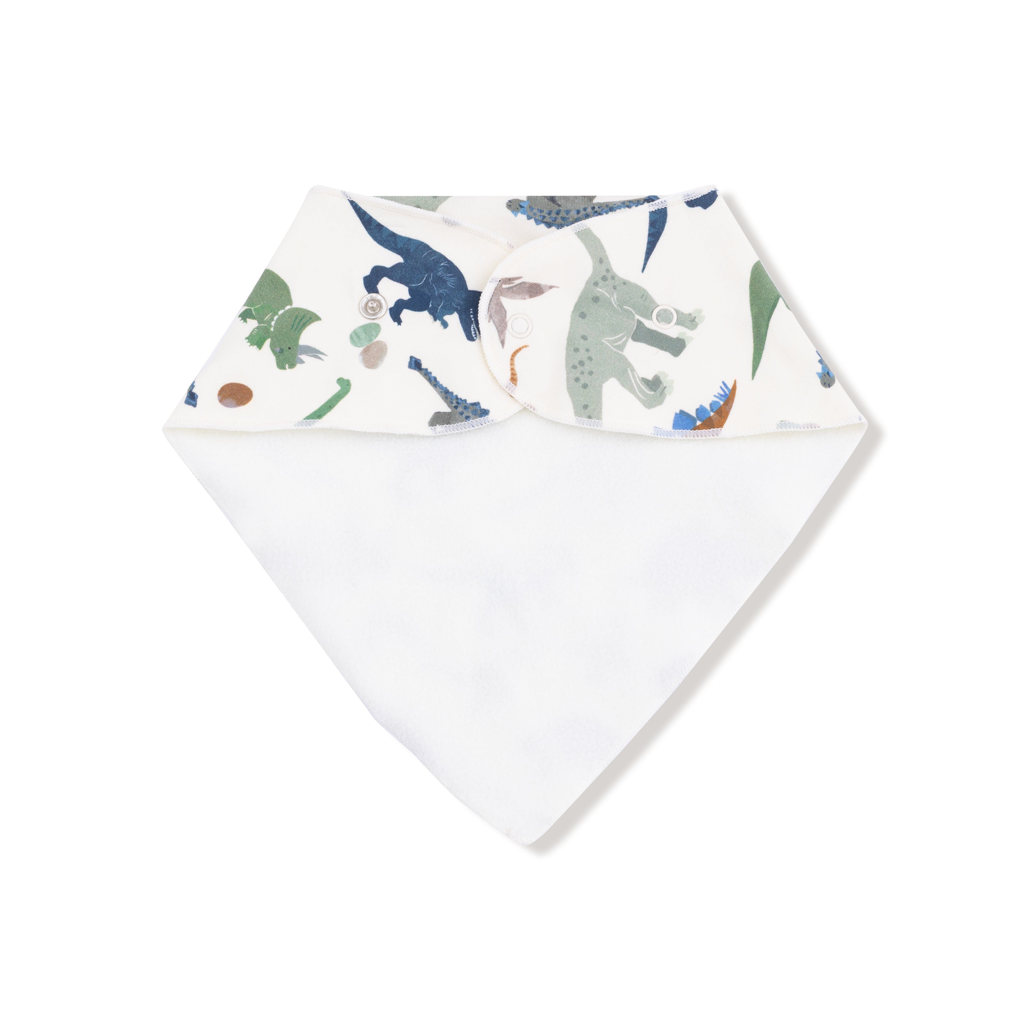 Bandana Bib in our  Washy Dinos print from Angel Dear