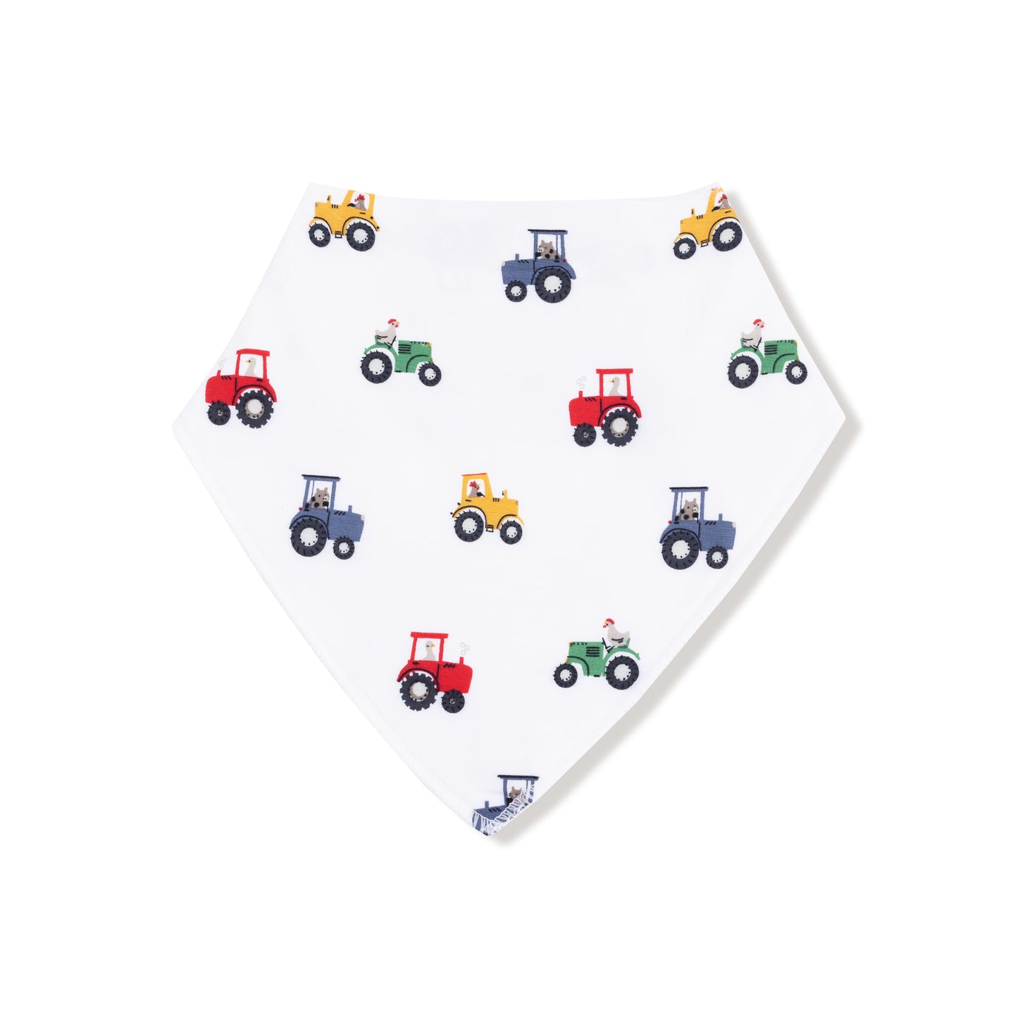 Bandana Bib in our  Mini Tractors print from Angel Dear