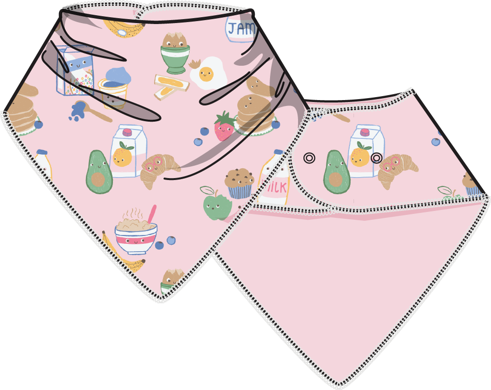 Breakfast Club Pink - Bandana Bib
