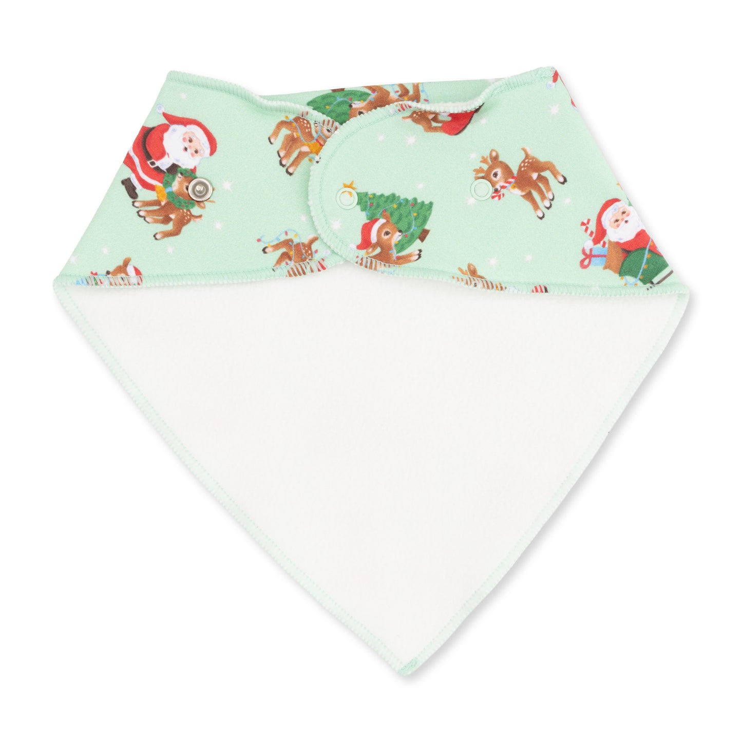 Vintage Reindeer & Santa Uni - Bandana Bib