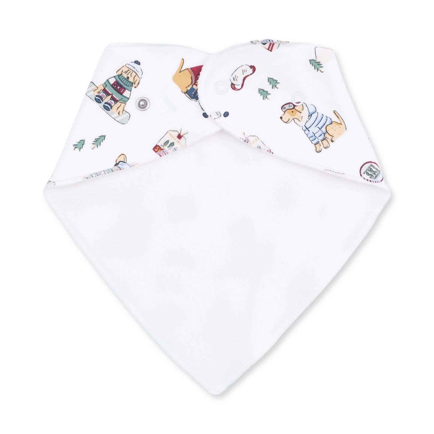 Winter Sports Dogs Green - Bandana Bib