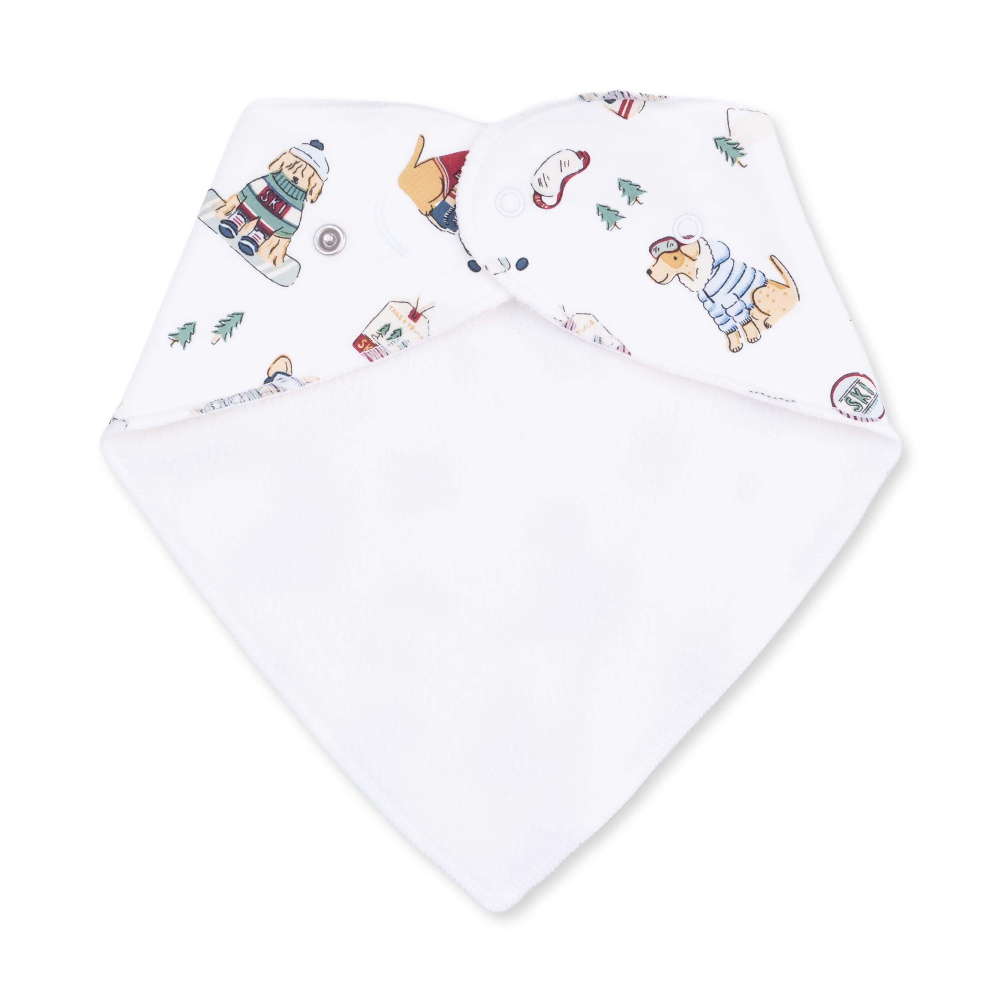 Winter Sports Dogs Green - Bandana Bib