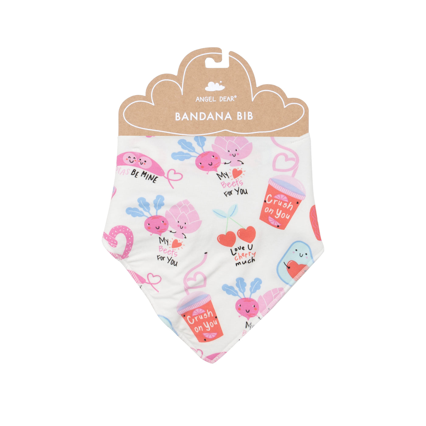 Bandana Bib - Love You Foodie Much Pink-Angel Dear