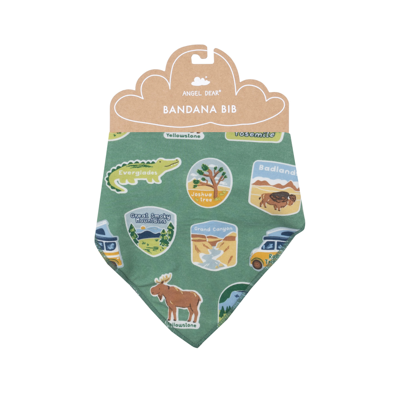 Bandana Bib - National Park Stickers-Angel Dear