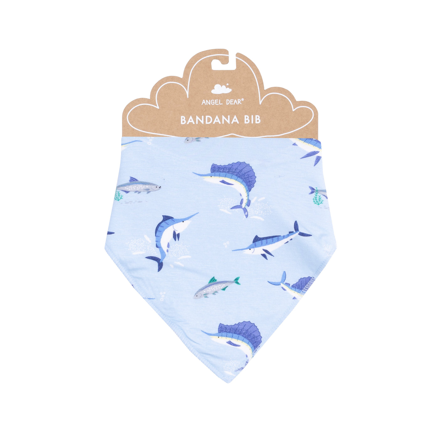 Bandana Bib - Deep Sea Fishing Blue