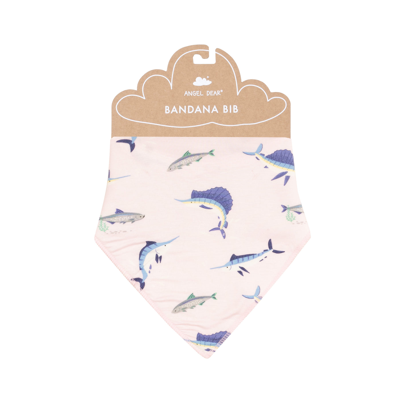 Bandana Bib - Deep Sea Fishing Pink