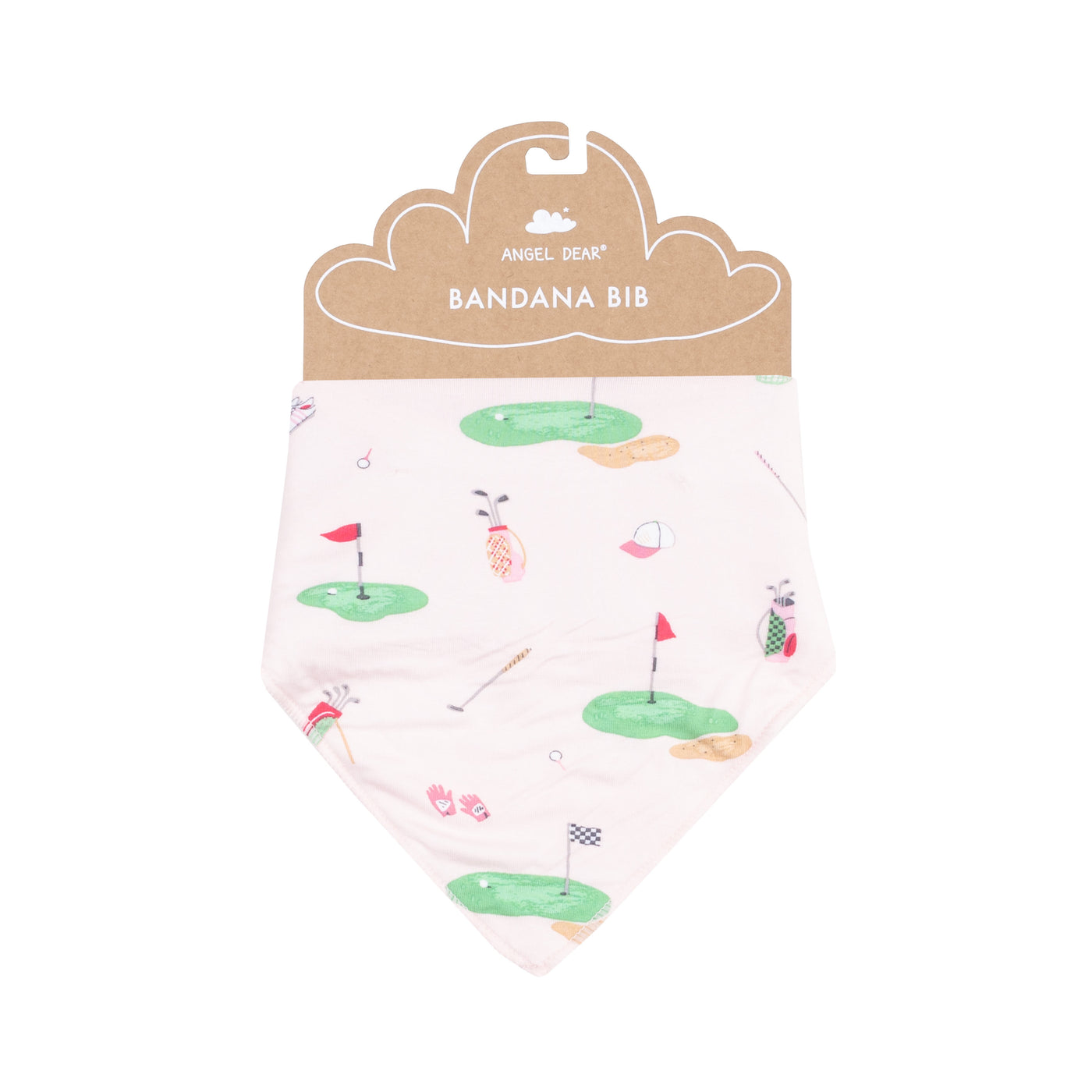 Bandana Bib - Golf Things Pink-Angel Dear