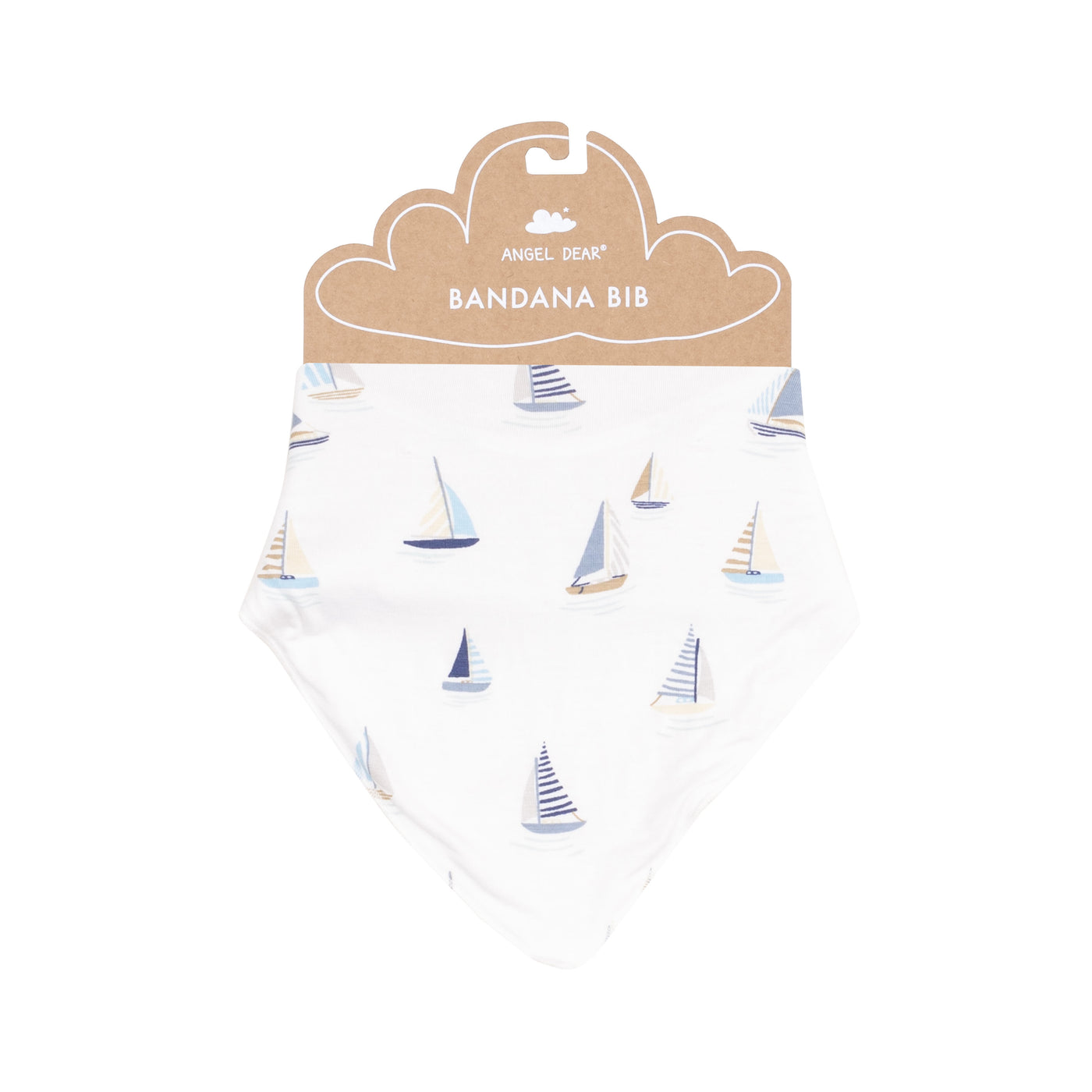 Bandana Bib - Sailboats Blue