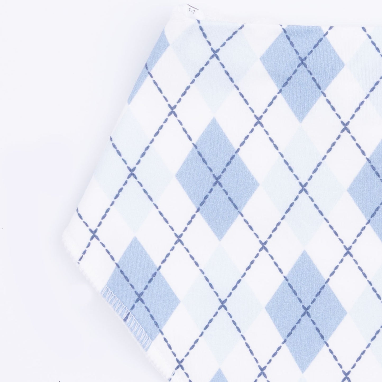 Blue Argyle - Bandana Bib-Angel Dear