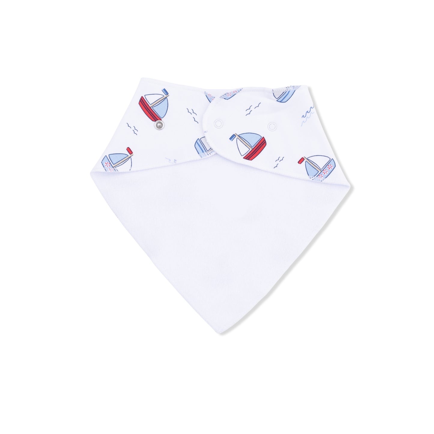 Bubbly Sailboats Blue - Bandana Bib-Angel Dear