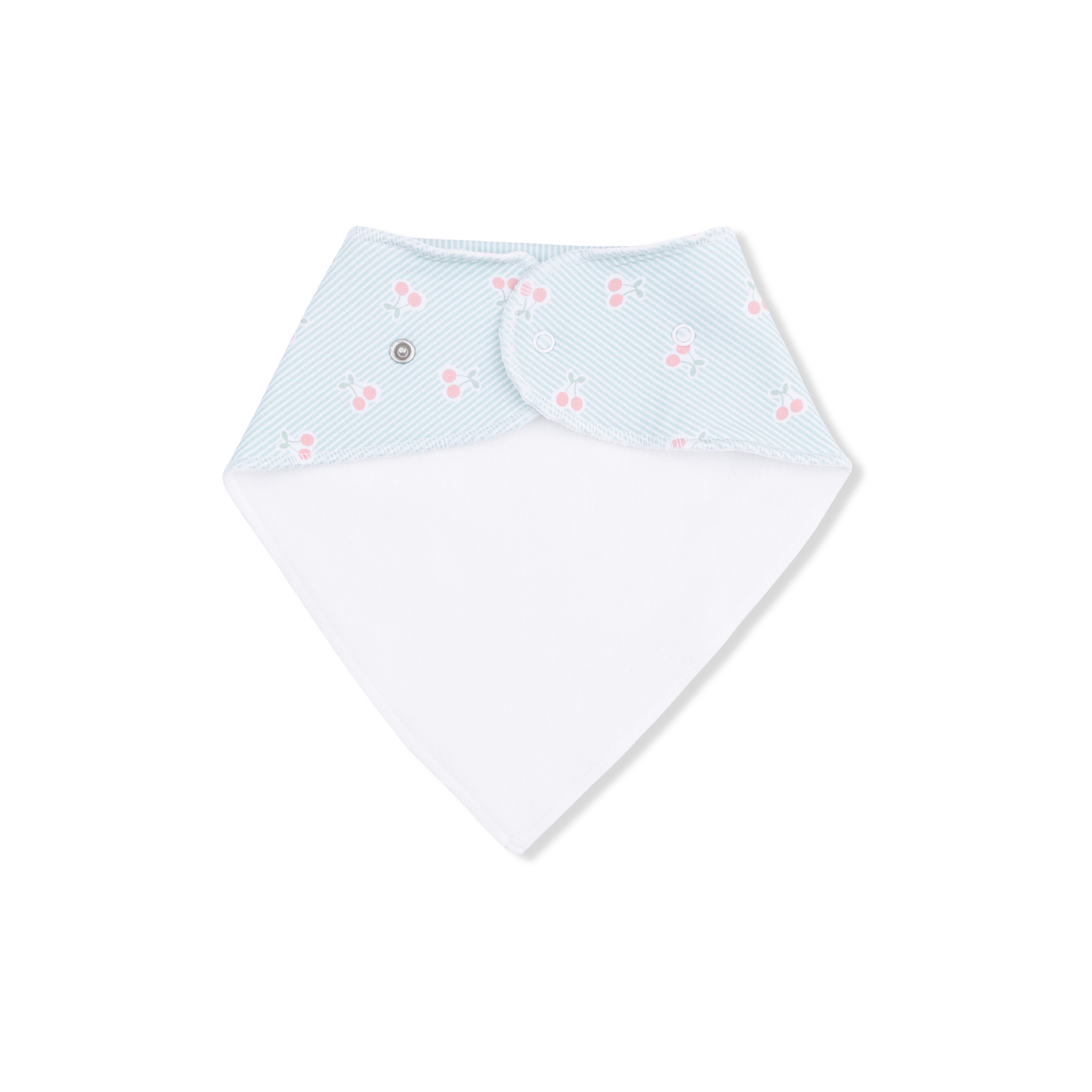 Tiny Cherry Stripe - Bandana Bib