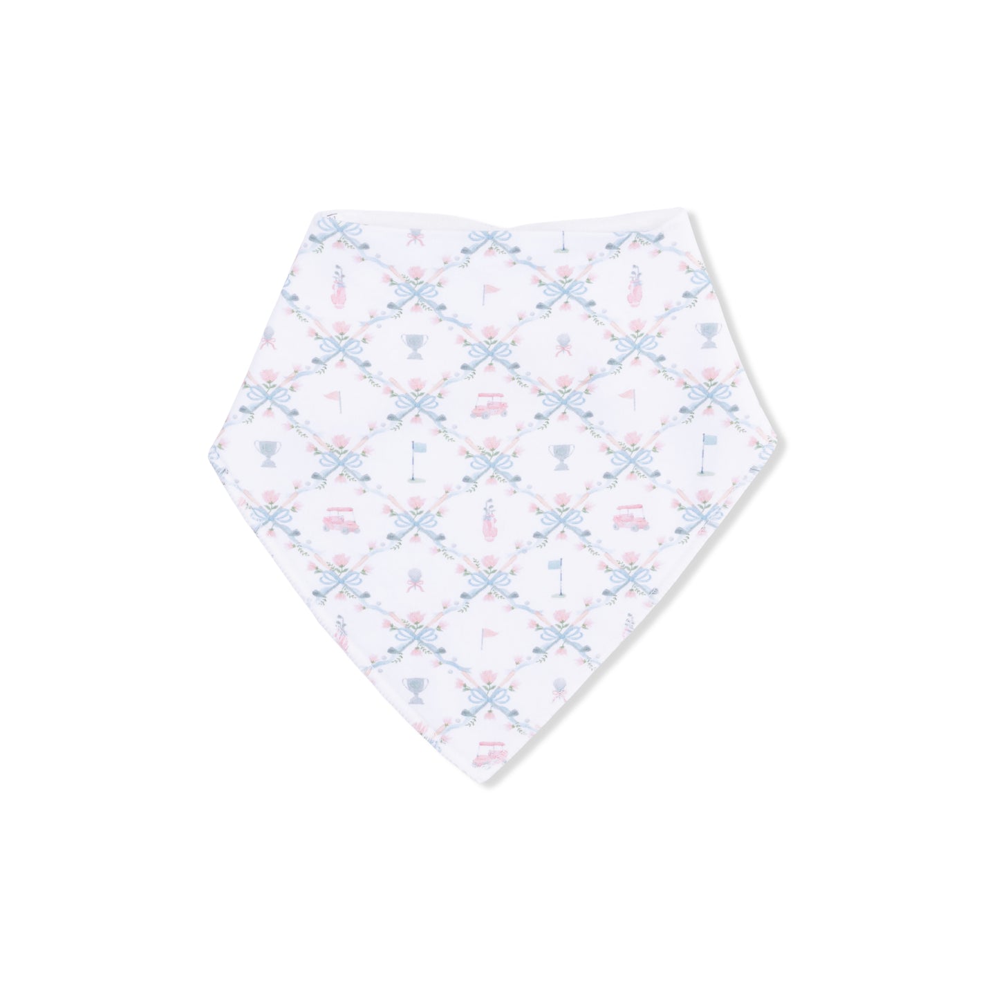 Golf Trellis Pink - Bandana Bib