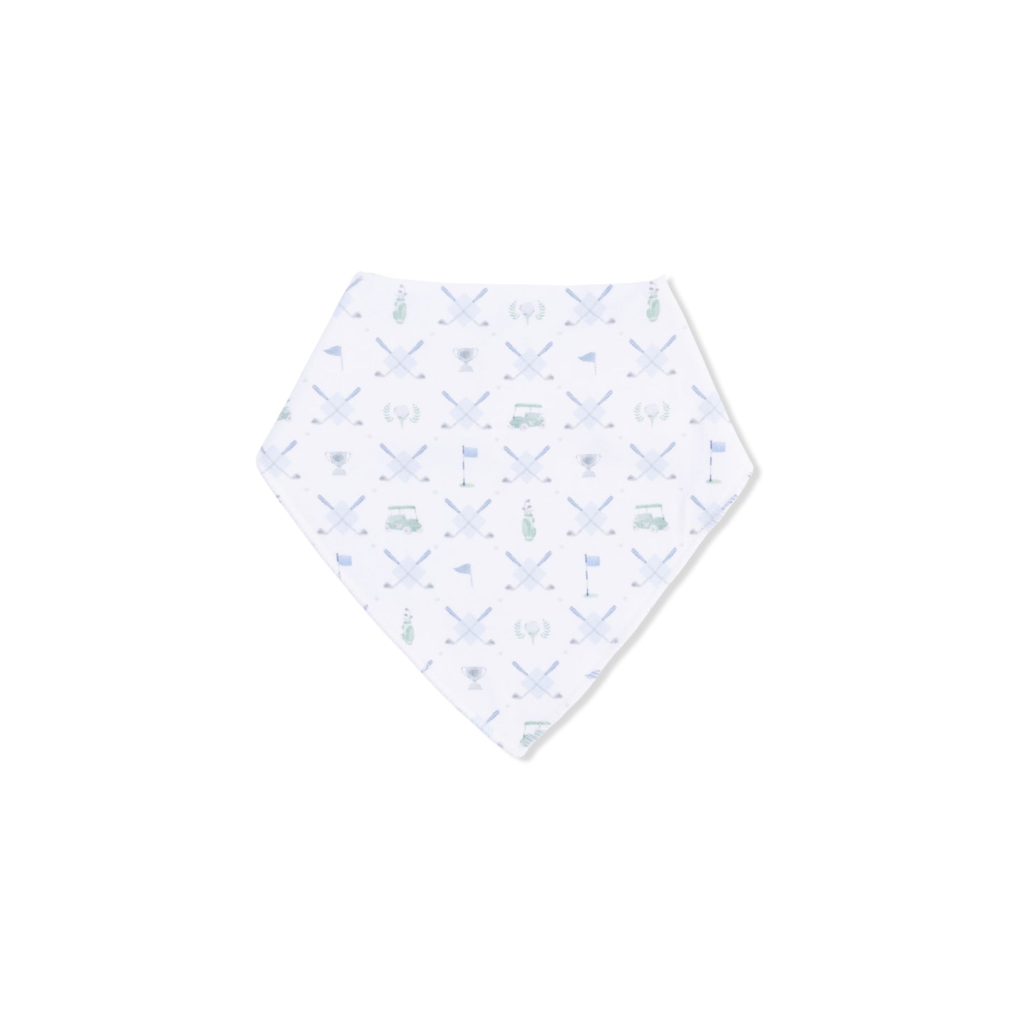 Golf Trellis Blue - Bandana Bib-Angel Dear