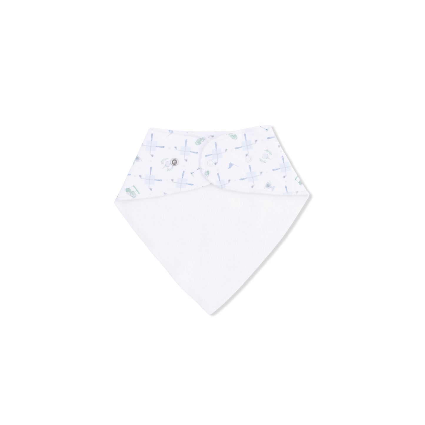 Golf Trellis Blue - Bandana Bib-Angel Dear