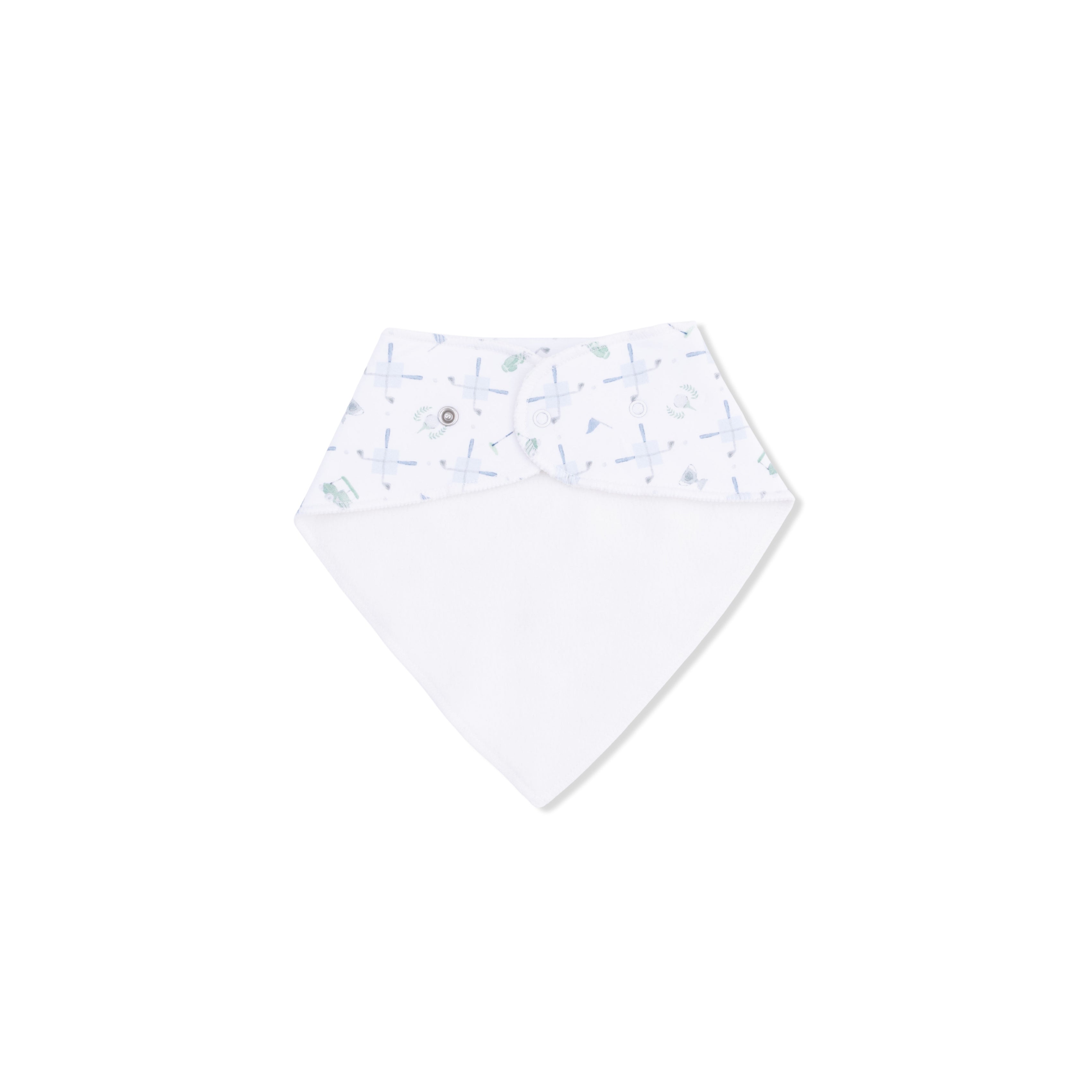 Golf Trellis Blue - Bandana Bib-Angel Dear