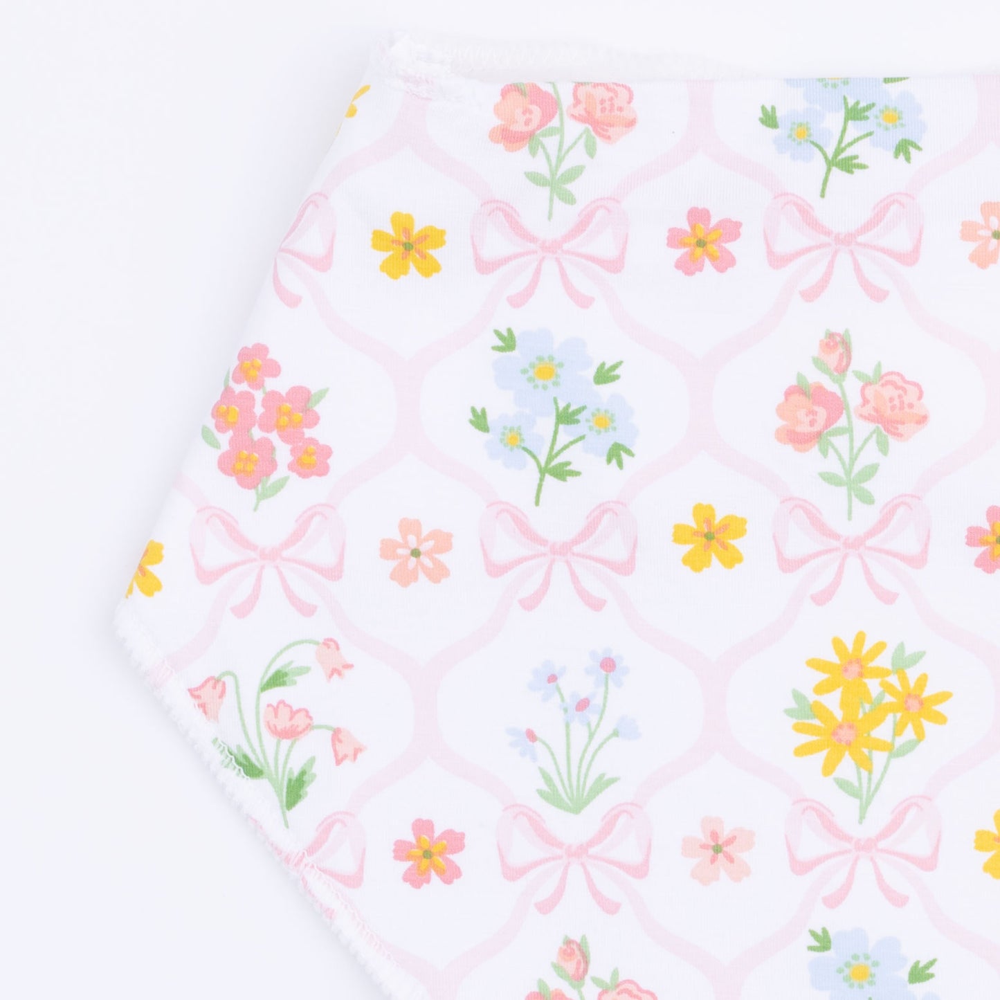 Spring Blooms Bow Trellis - Bandana Bib