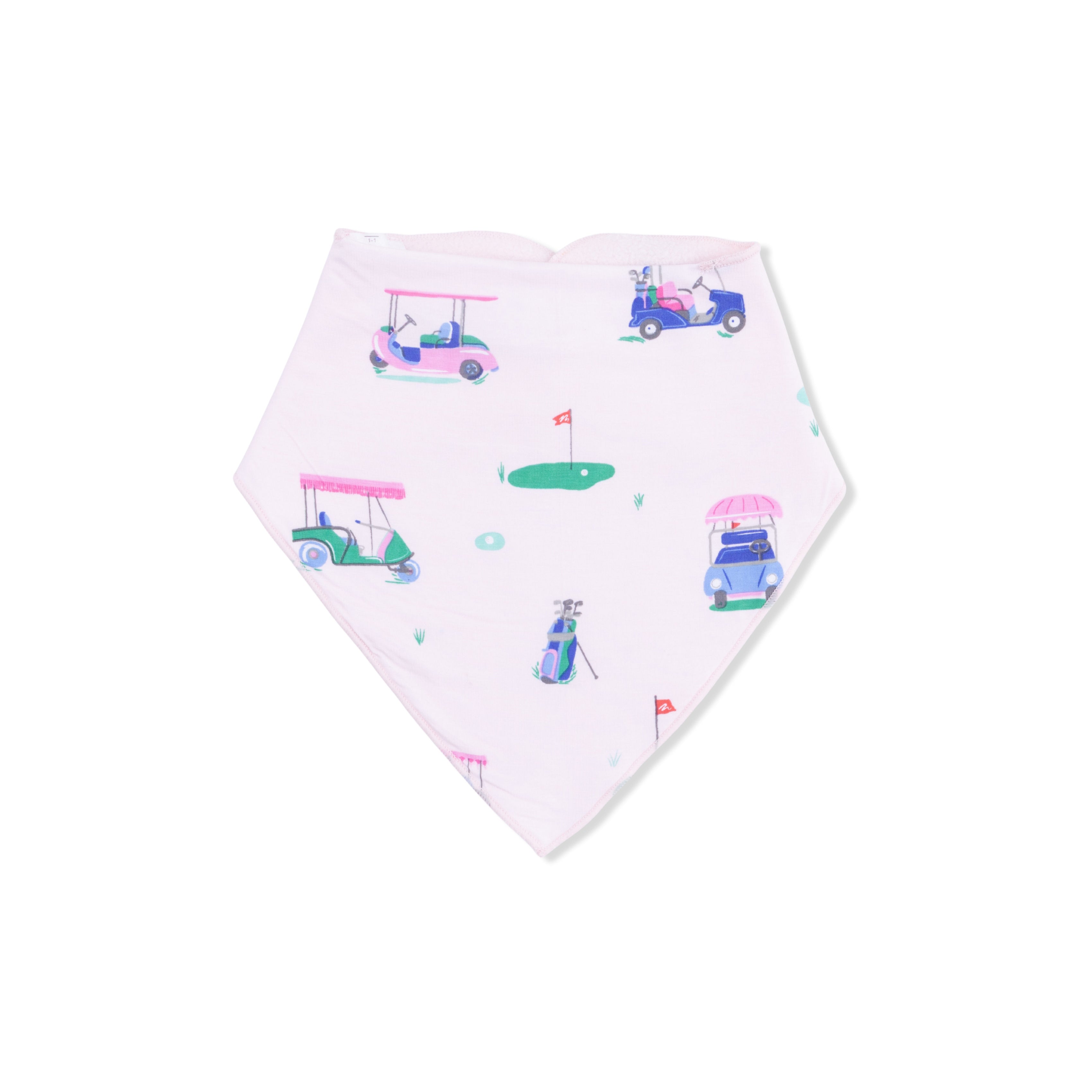 Vintage Golf Carts Pink - Bandana Bib