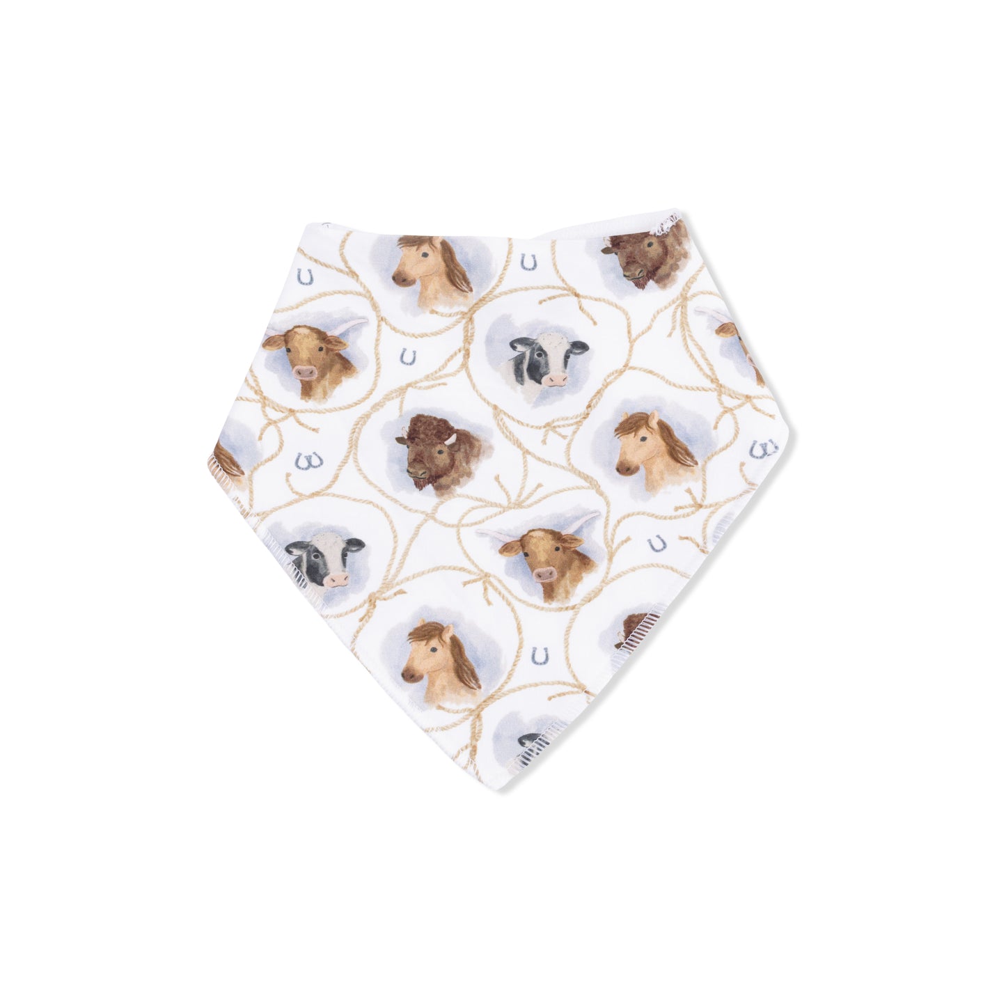 Farm Animals Rope Cameos Uni - Bandana Bib