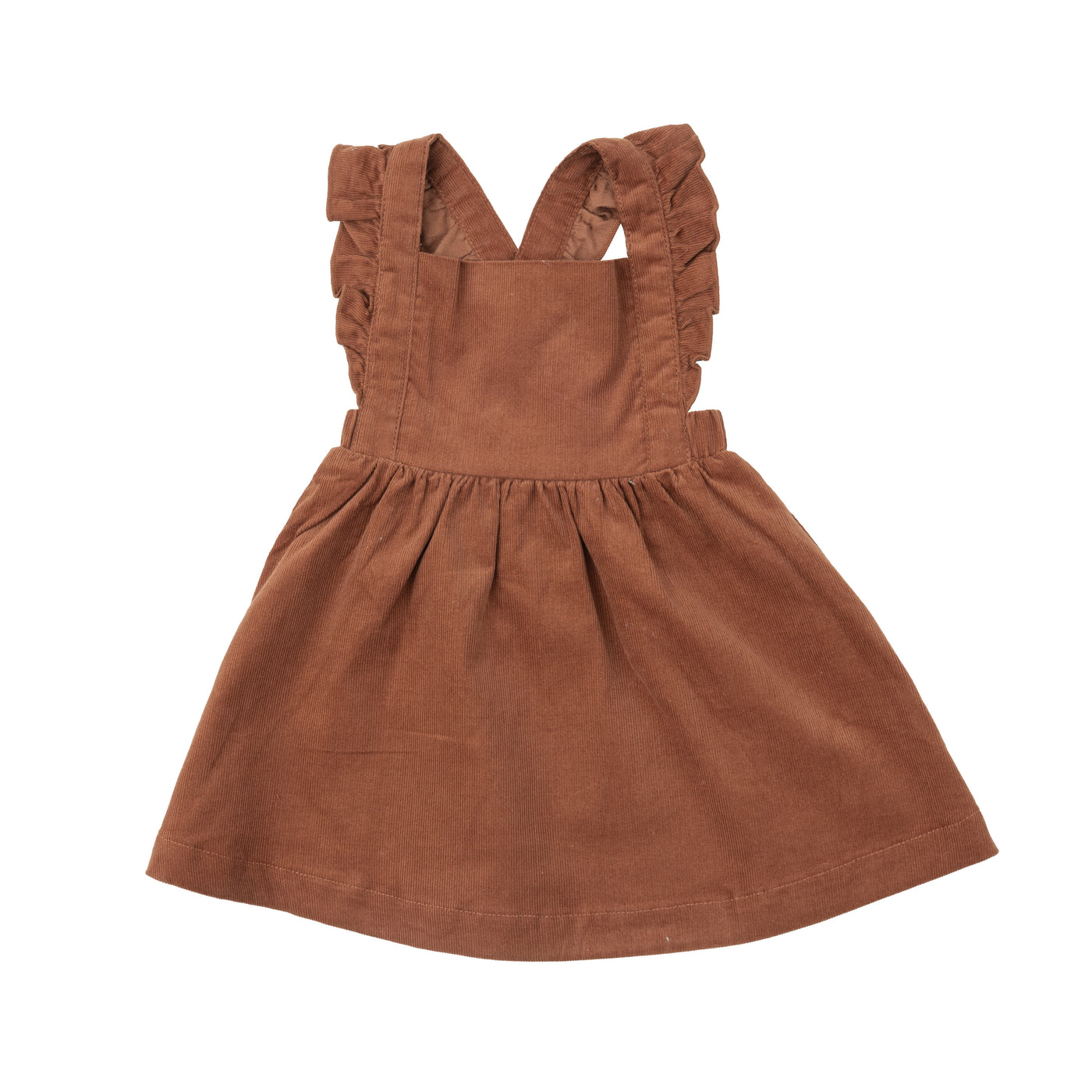 Pinafore Dress - Amber Brown-Angel Dear