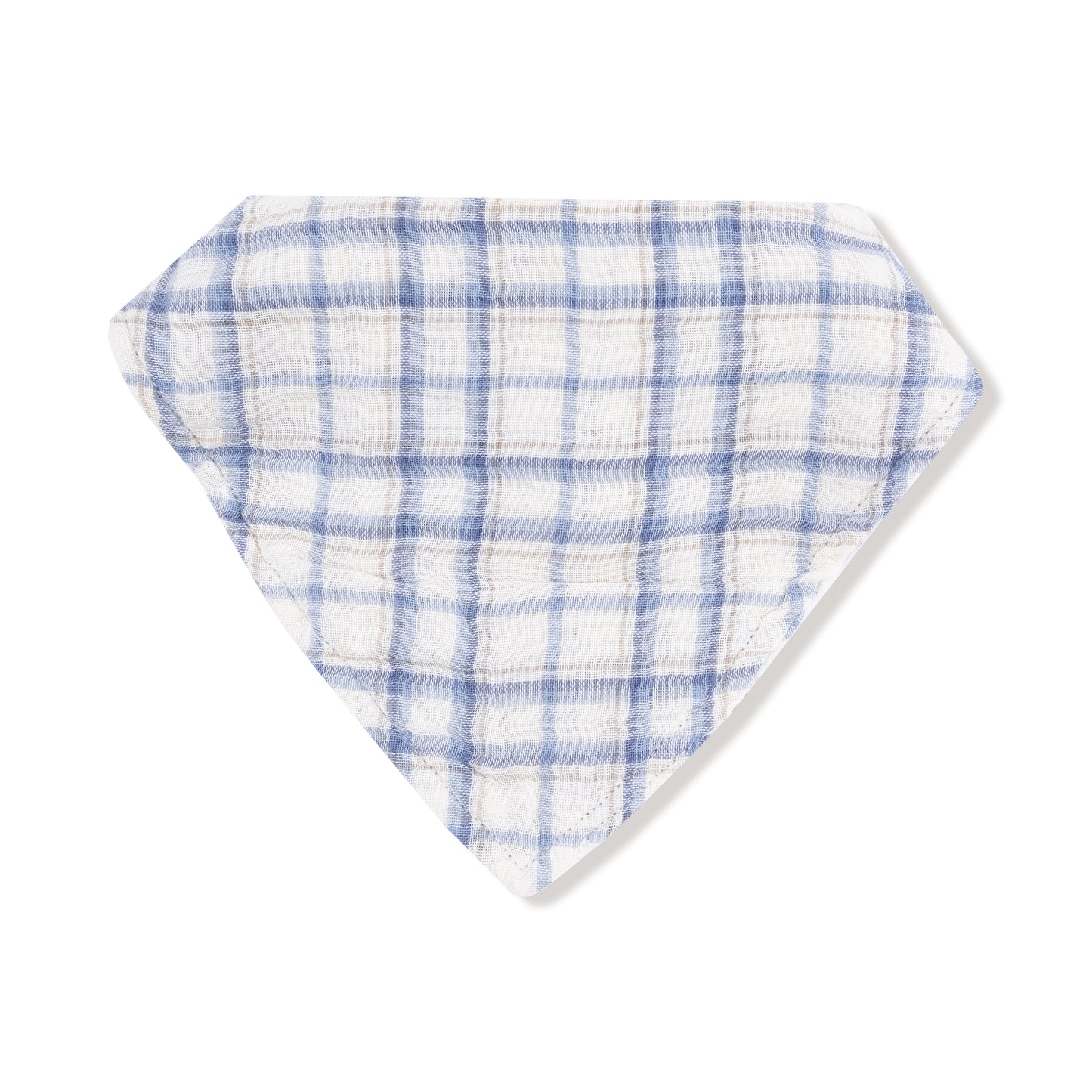 Bandana Bib in our  Blue Plaid print from Angel Dear