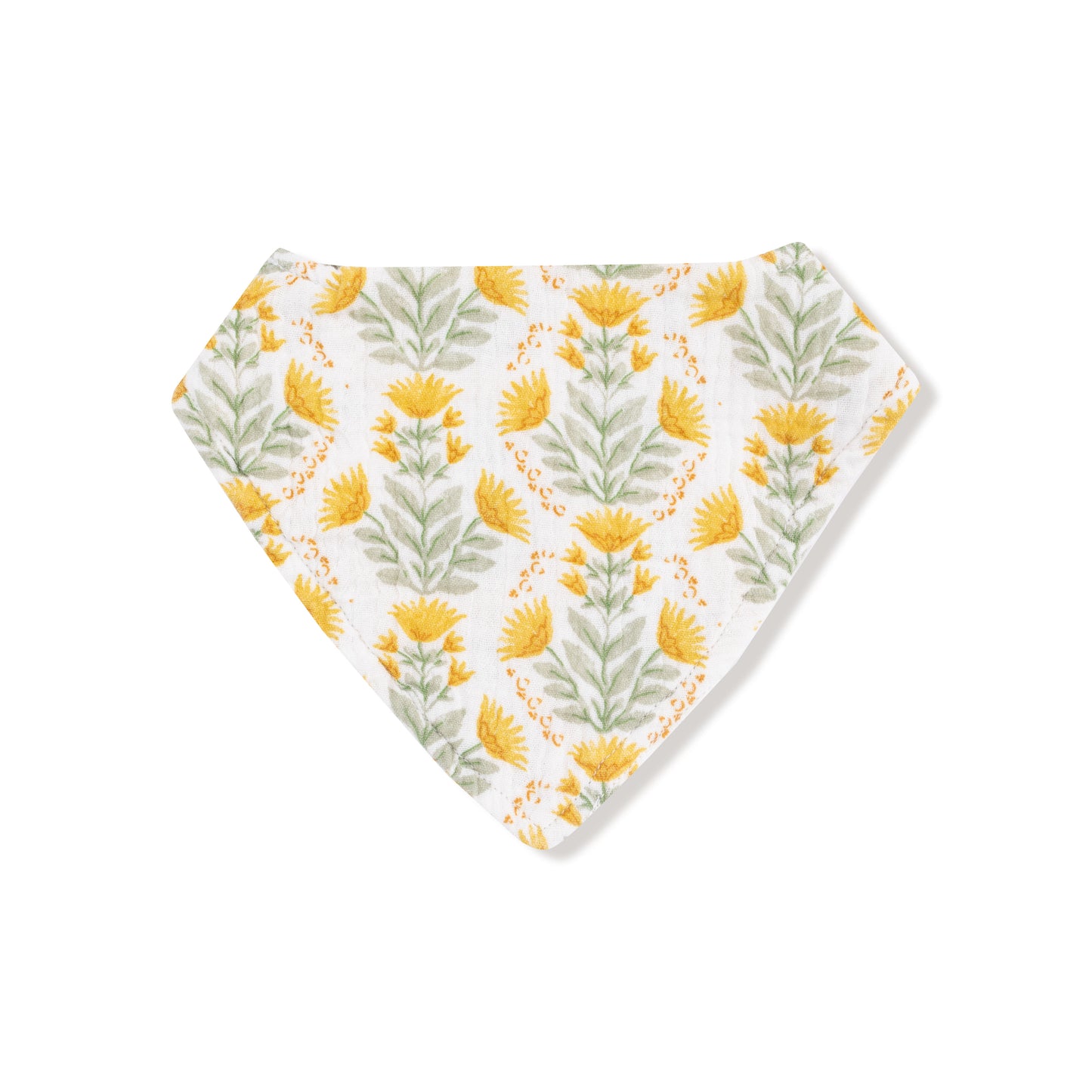 Bandana Bib in our  Winter Dandelions print from Angel Dear