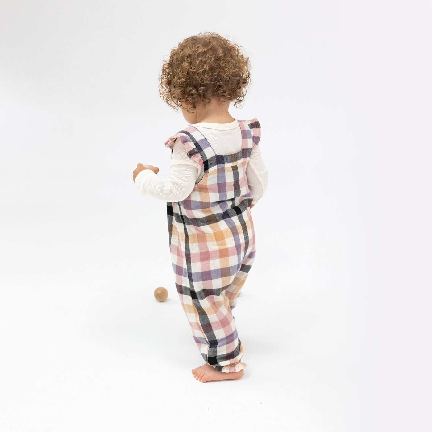 Smocked Overall - Harvest Plaid-Angel Dear