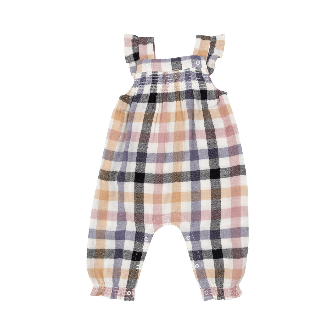 Smocked Overall - Harvest Plaid-Angel Dear