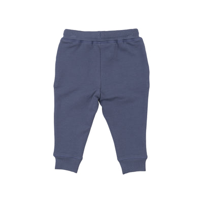 French Terry Jogger - Footballs Inky Blue by Angel Dear