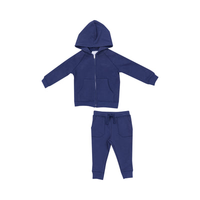 French Terry Hoodie and Jogger Pant - Sailboat Navy-Angel Dear