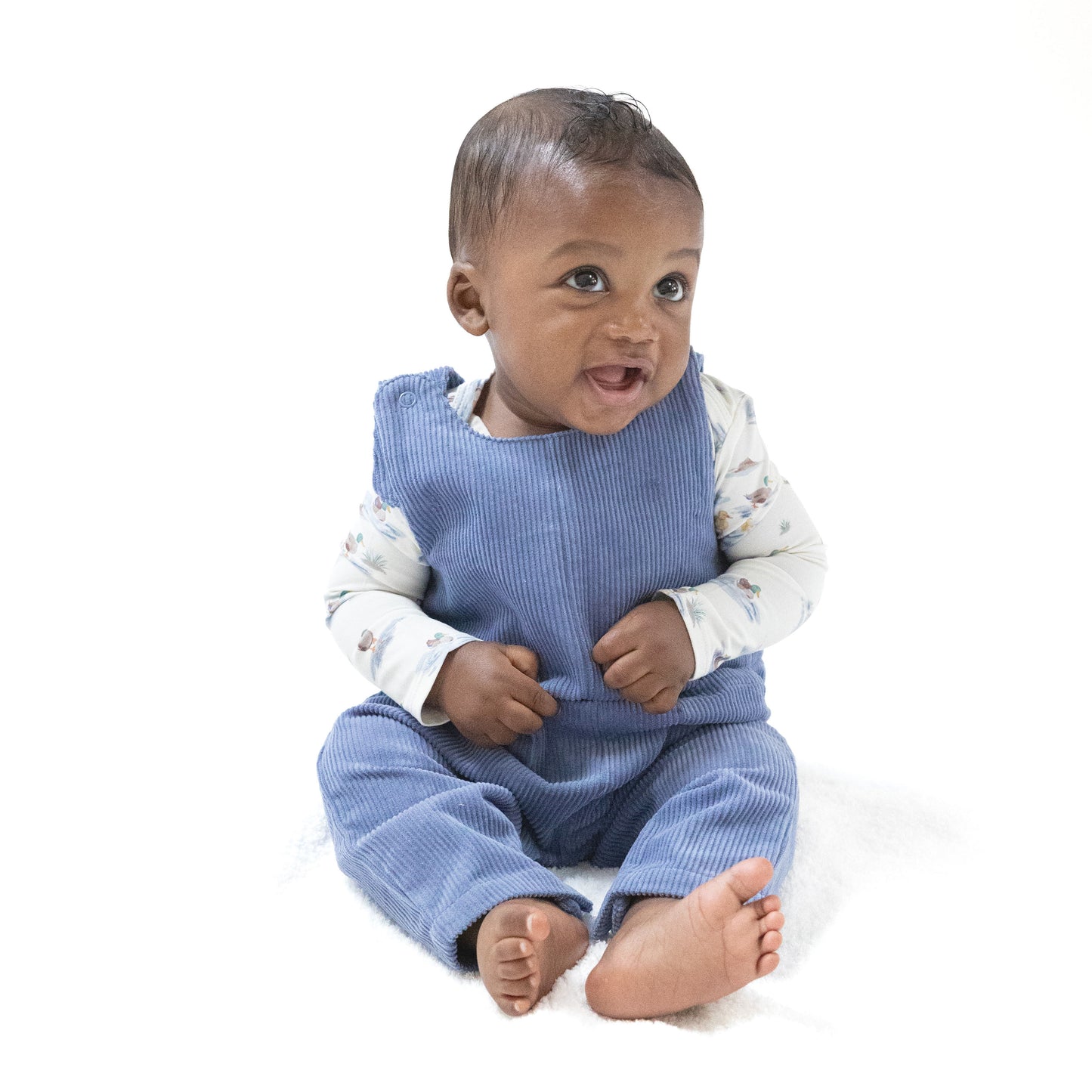 Uni Overalls in our Stonewash print from Angel Dear