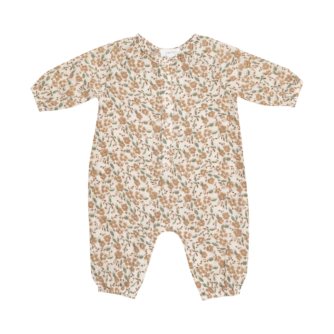 Peasant Romper - Bitty Brown Floral-Angel Dear