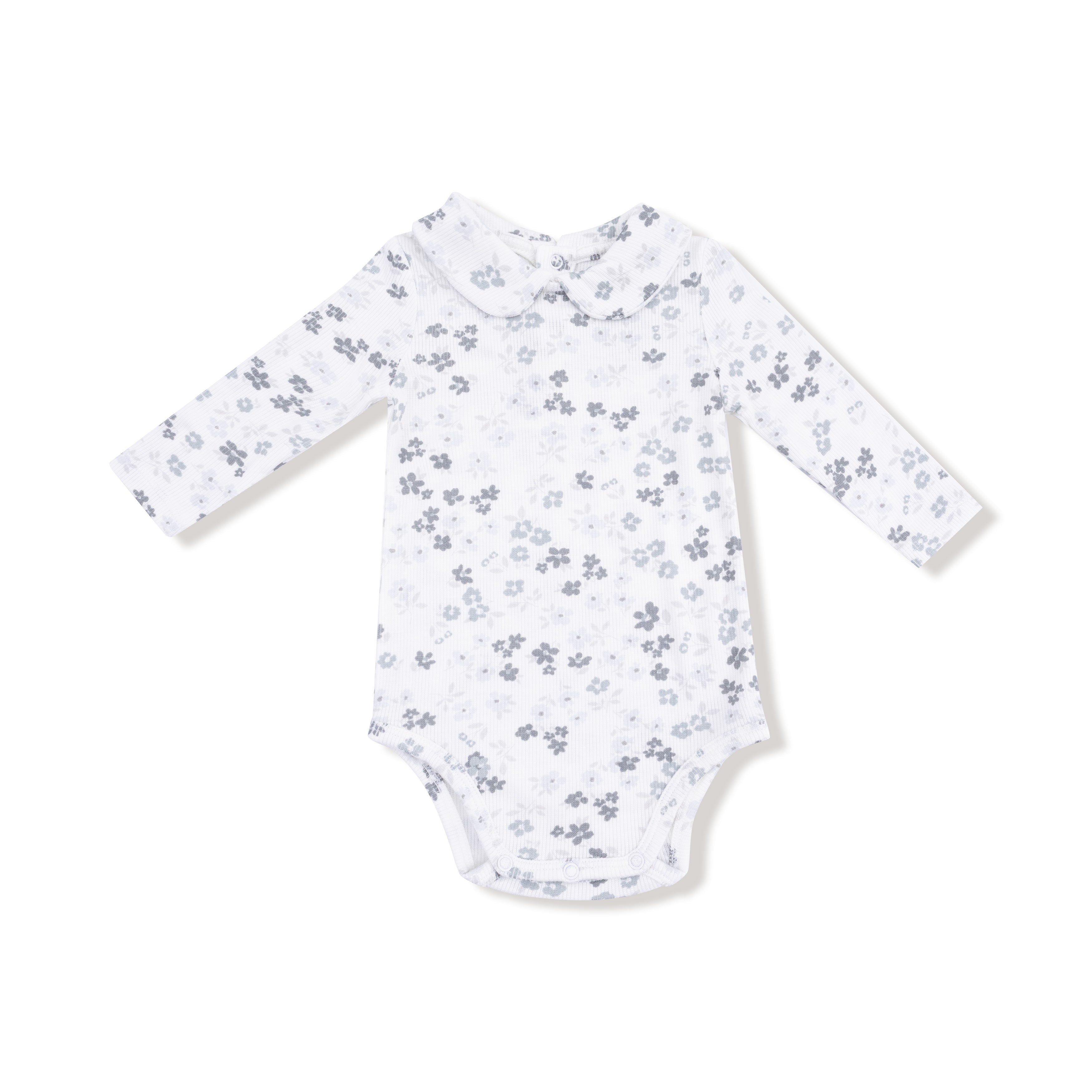 Peter Pan Collar Bodysuit in our  Caroline's Calico print from Angel Dear