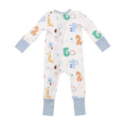 2 Way Zipper Romper - Animal Numbers by Angel Dear